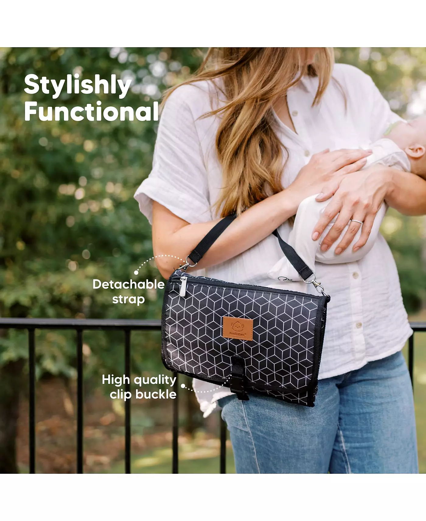 Пеленальный коврик KeaBabies Ezee, портативный пеленальный коврик, водонепроницаемый складной пеленальный коврик