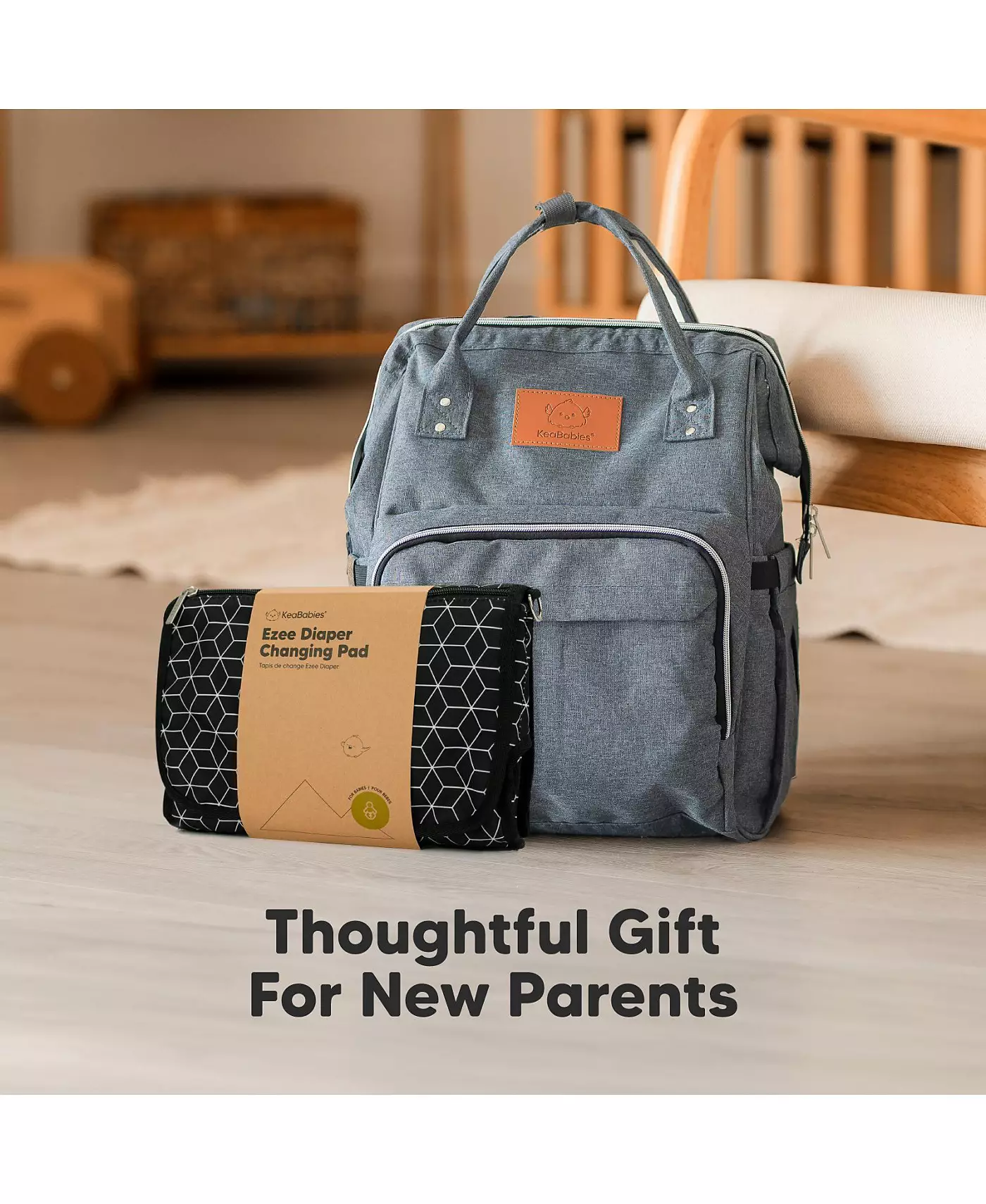 Пеленальный коврик KeaBabies Ezee, портативный пеленальный коврик, водонепроницаемый складной пеленальный коврик