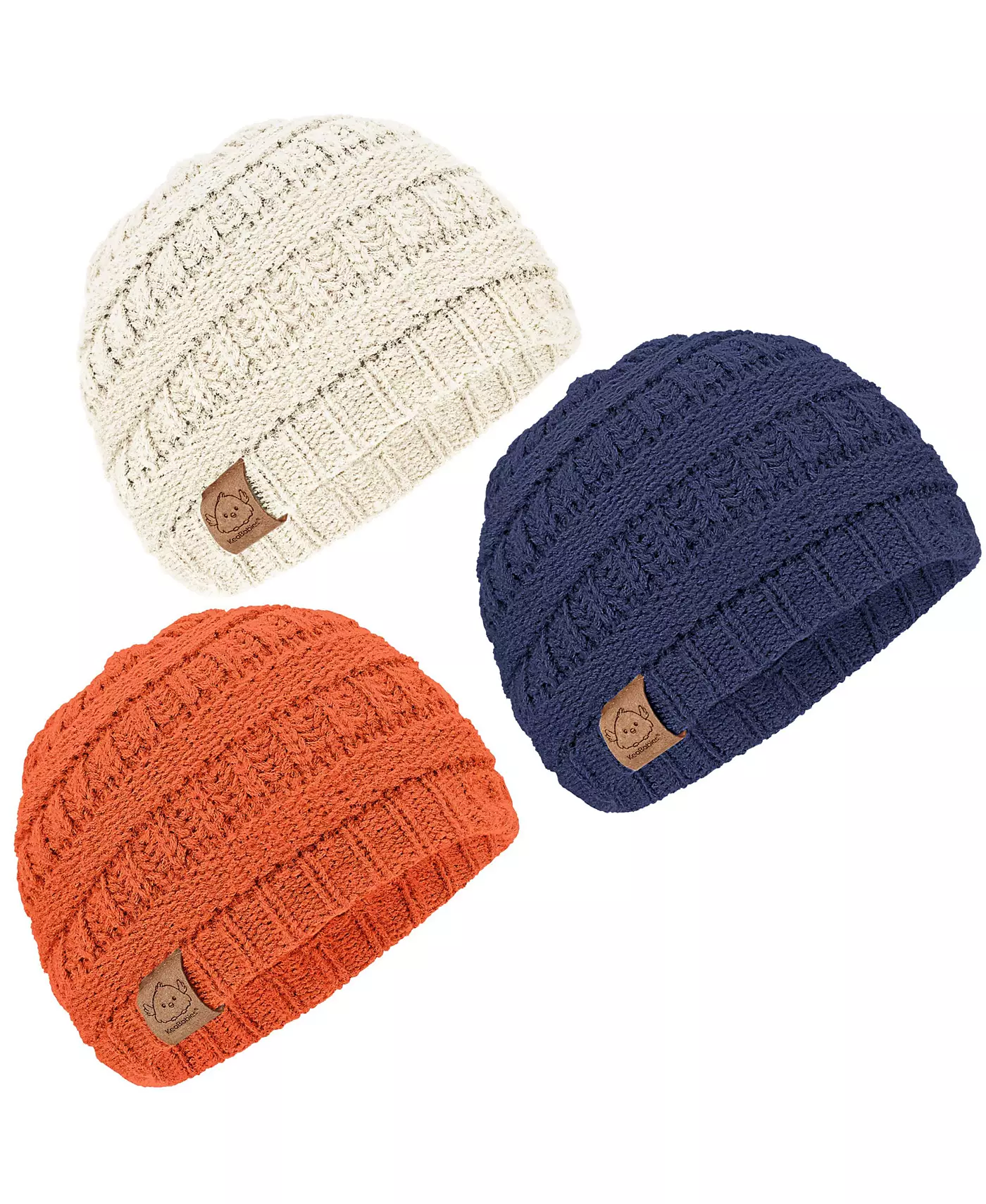 KeaBabies 3 пары теплых детских шапок, детские шапки 0-36 месяцев, детские зимние шапки для новорожденных, младенцев, малышей, мальчиков, девочек