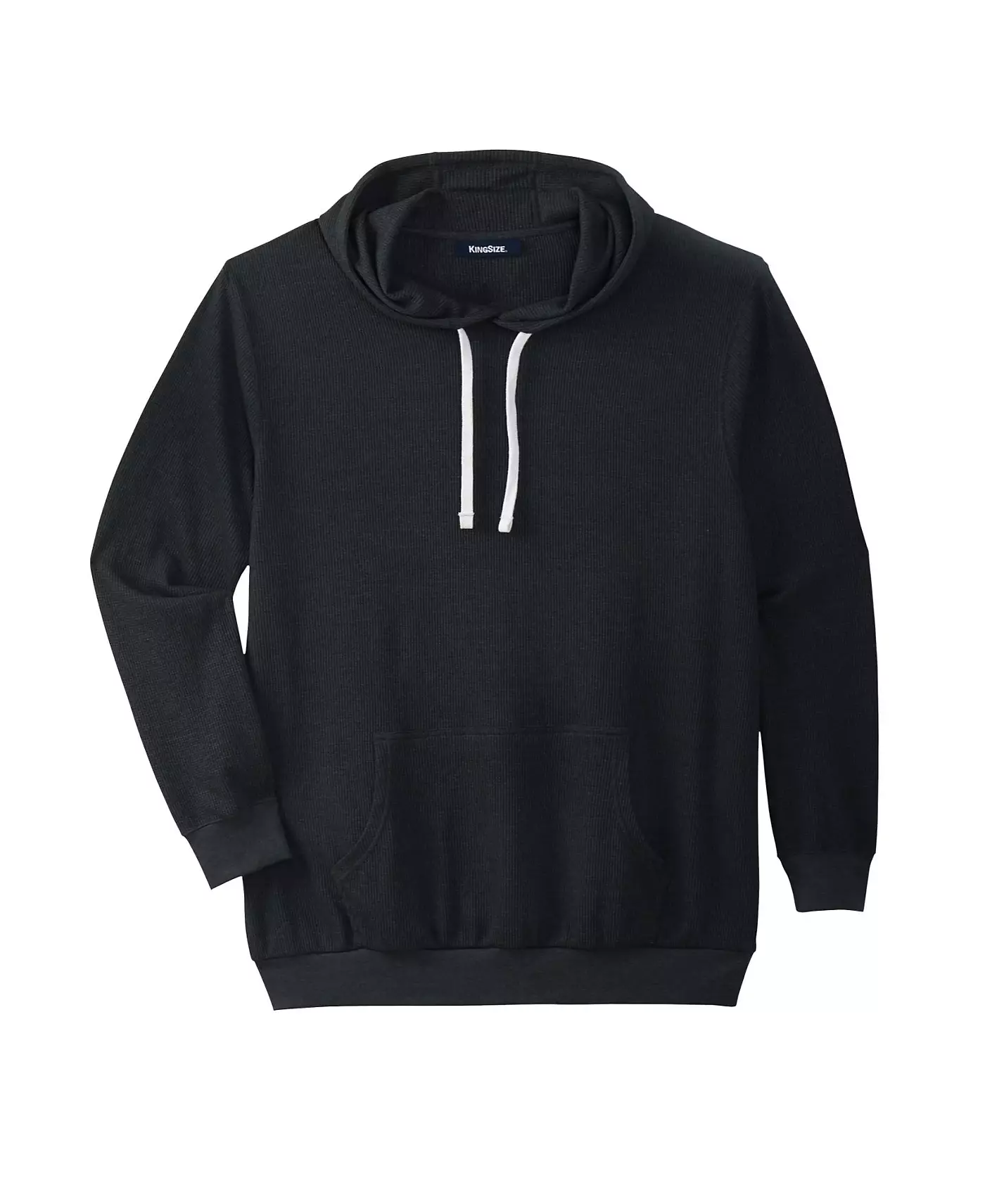 Толстовка с капюшоном KingSize Big & Tall с вафельной вязкой и термостойкой отделкой