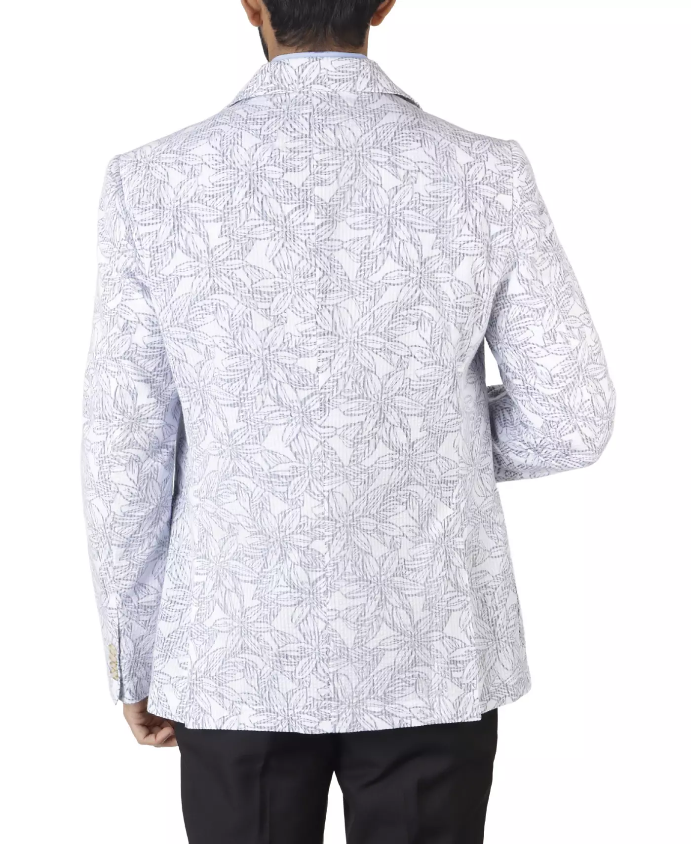 Мужское спортивное пальто Tailorbyrd из ткани сирсакер с цветочным принтом без подкладки