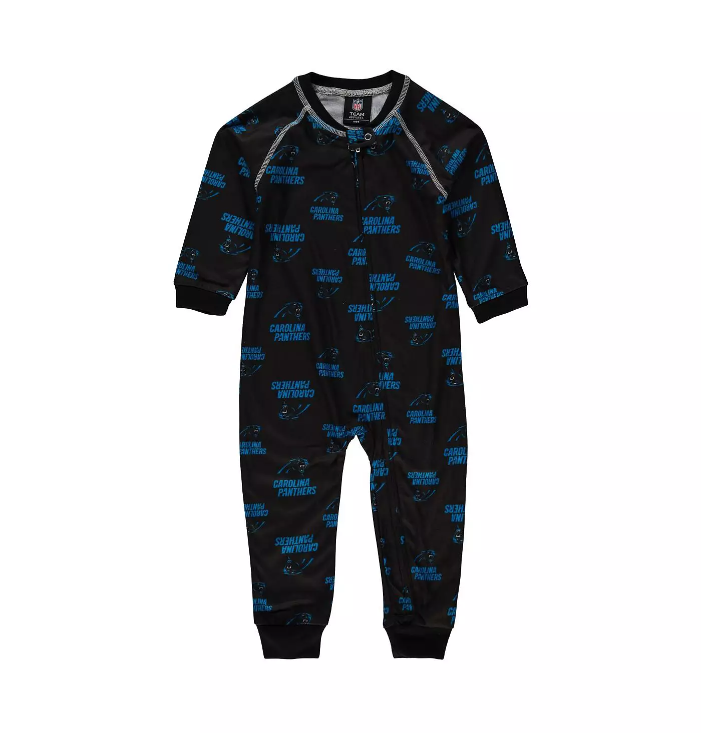 Outerstuff Малыши Мальчики и Девочки Черный Carolina Panthers Кант Реглан Джемпер Во всю Молнию