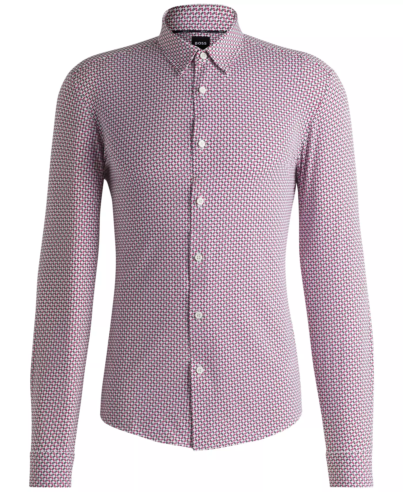 Мужская рубашка Hugo Boss Printed Slim-Fit Performance-Stretch