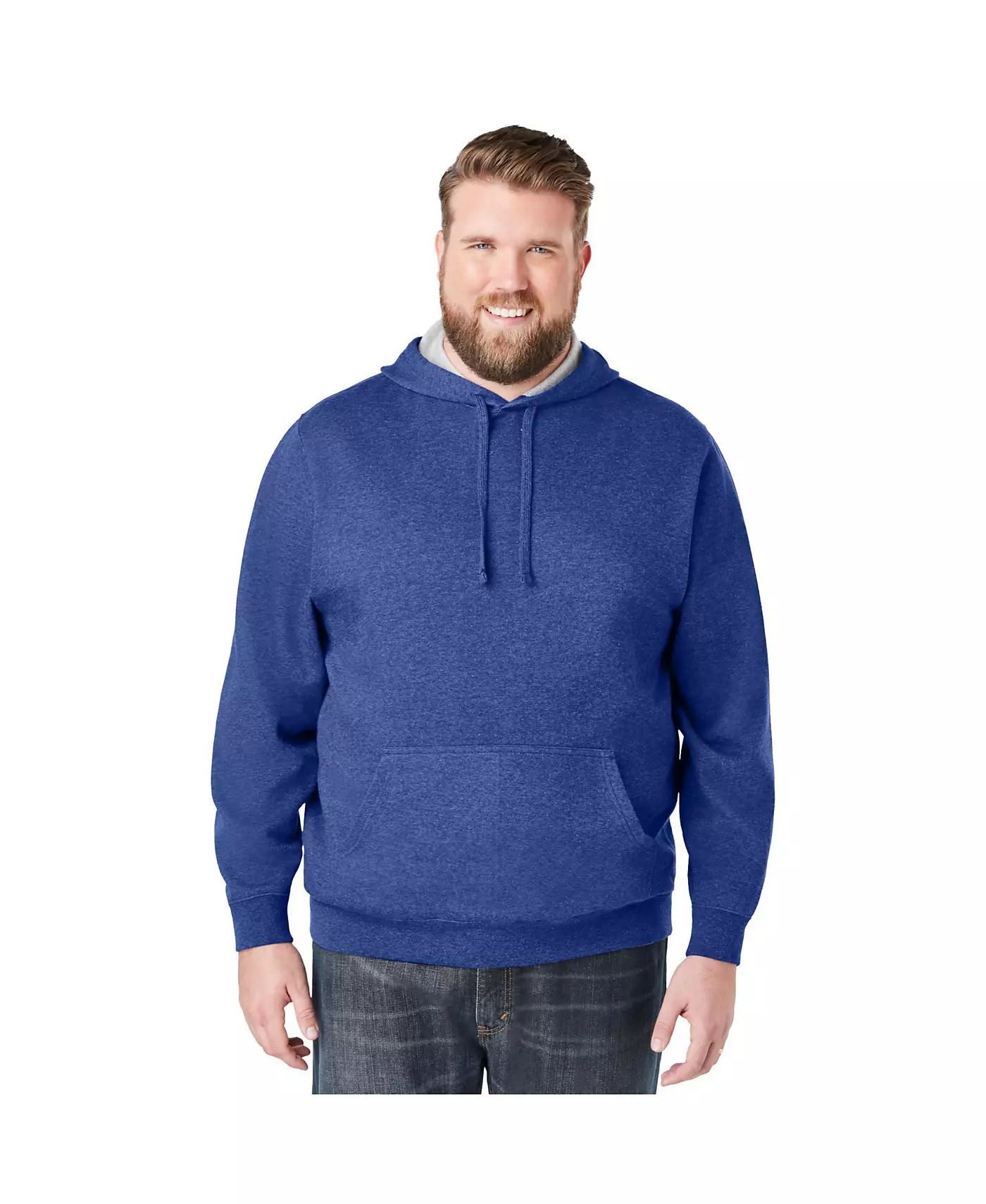 Толстовка из флисового пуловера KingSize с капюшоном