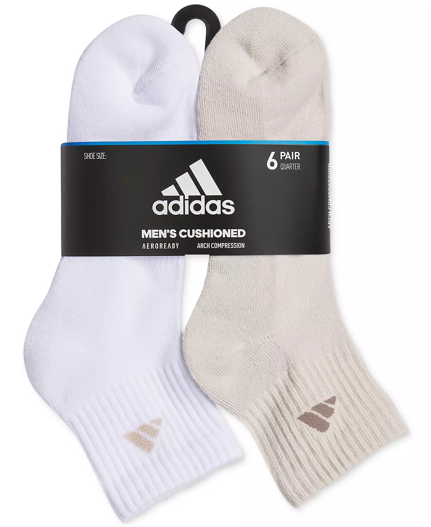 Мужские носки adidas 6pk. Логотип Quarter