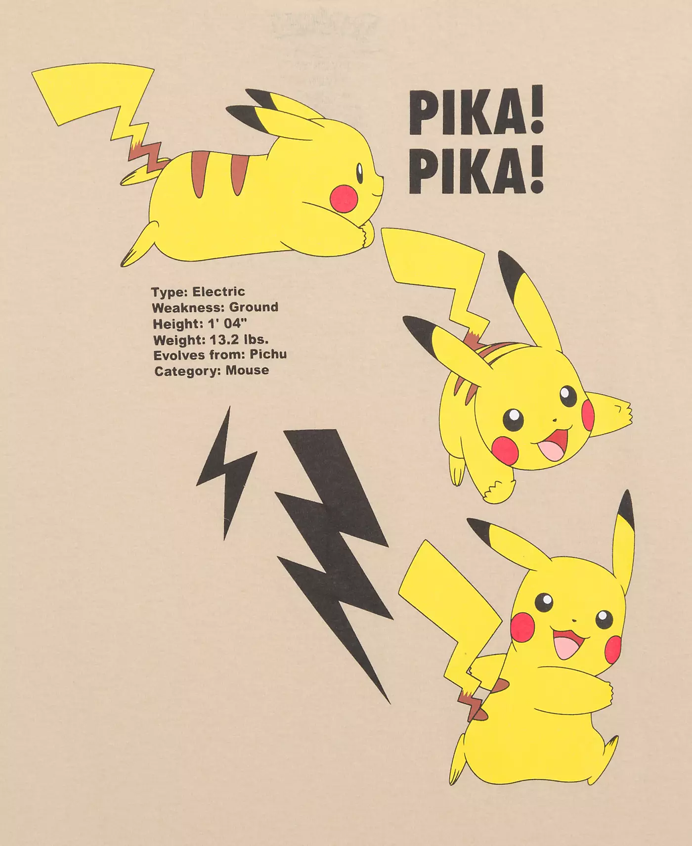 Футболка с короткими рукавами с принтом «Pika Pika» для маленьких и больших мальчиков «Pokemon»