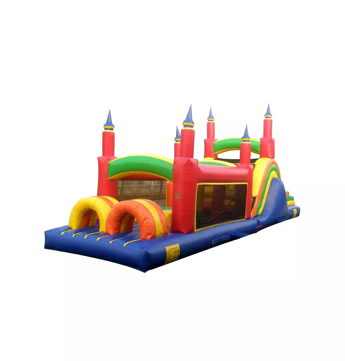 Jumporange Commercial Grade 40' Rainbow Mega надувная полоса препятствий, 2 шт. (красный/желтый/синий)