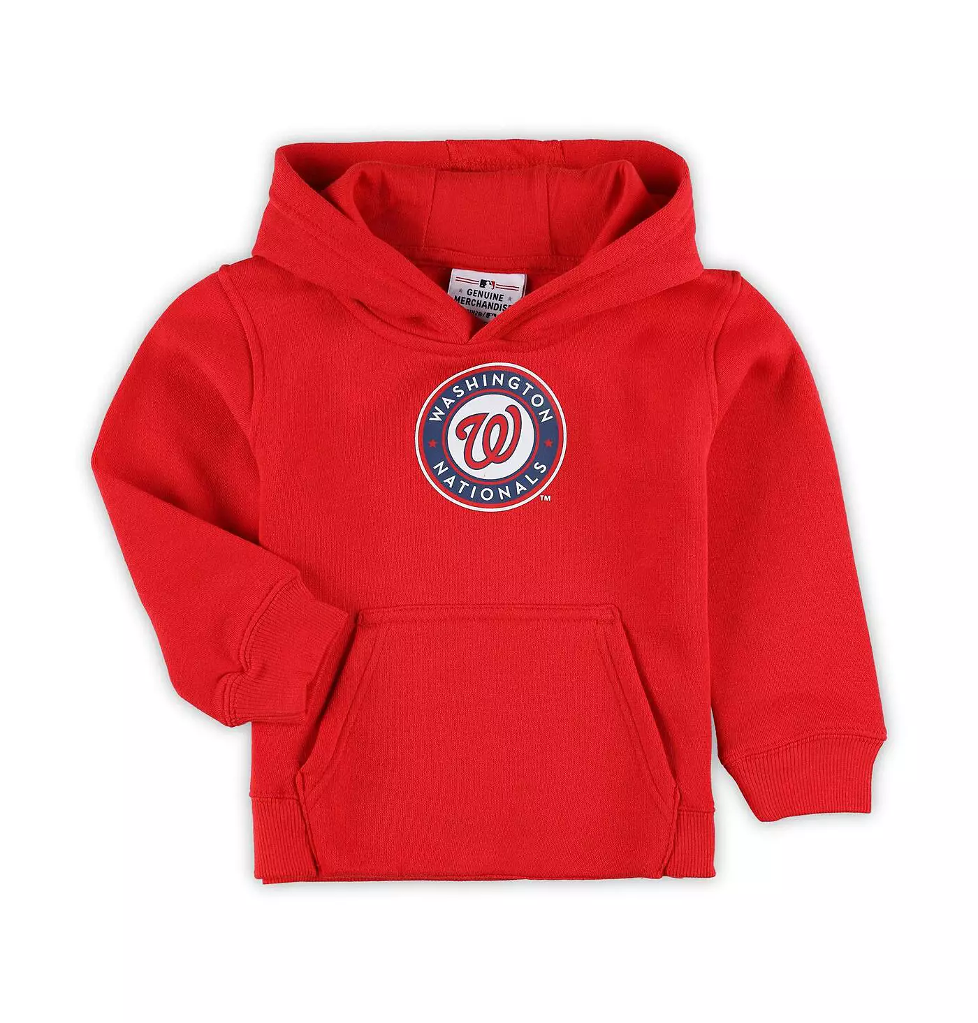 Outerstuff Малыши Мальчики и Девочки Красный Washington Nationals Команда Primary Logo Флисовый свитер с капюшоном