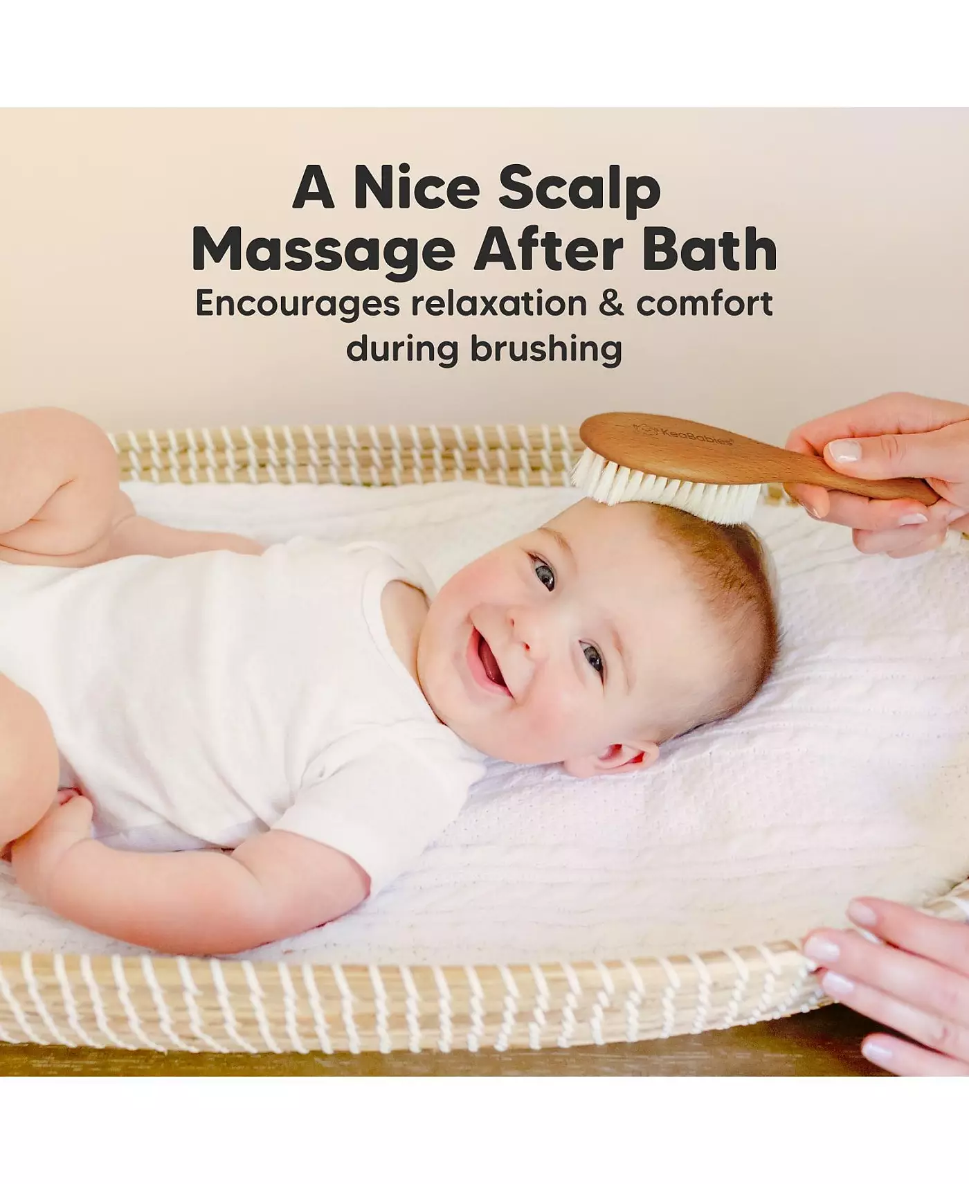 KeaBabies Детская щетка для волос, Овальная щетка-колыбель, Мягкая детская щетка для младенцев, Расческа для новорожденных девочек, мальчиков, Детская щетка для кожи головы