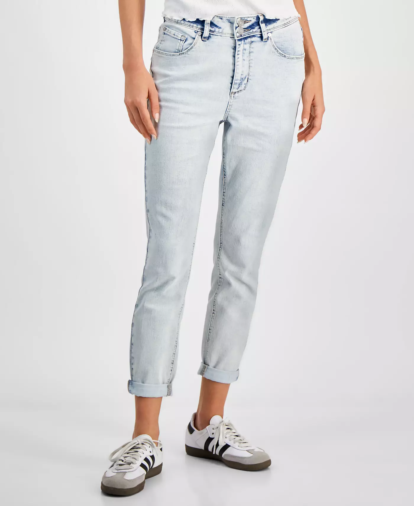 Укороченные джинсы Indigo Rein Juniors со средней посадкой и светло-коричневым оттенком