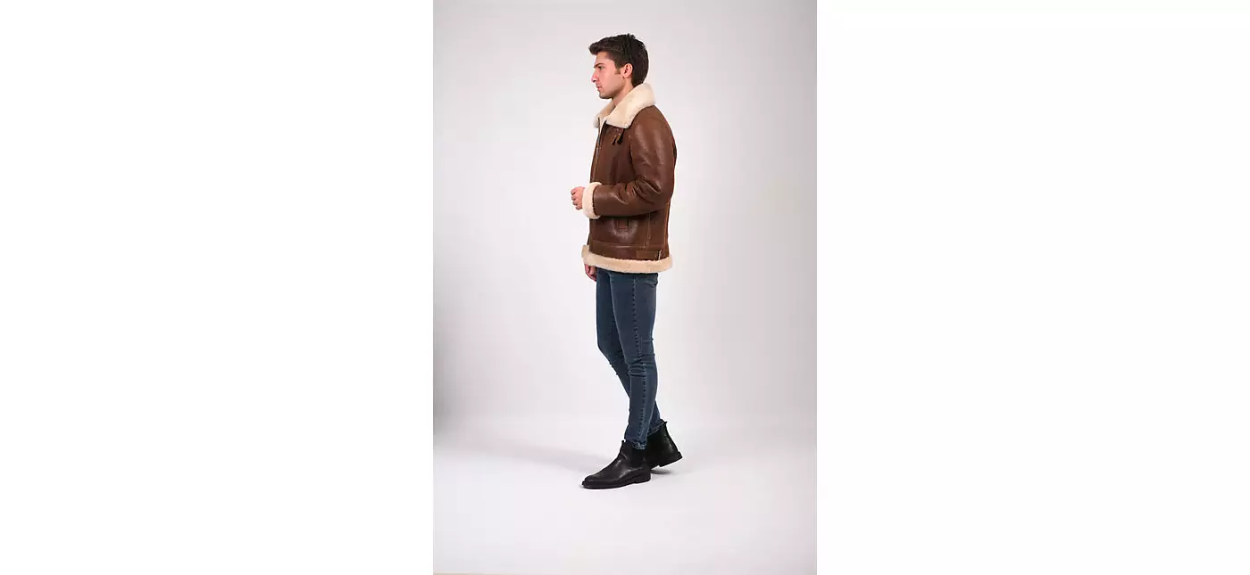 Мужская куртка Furniq UK из овчины, коричневая, создана для Macy's