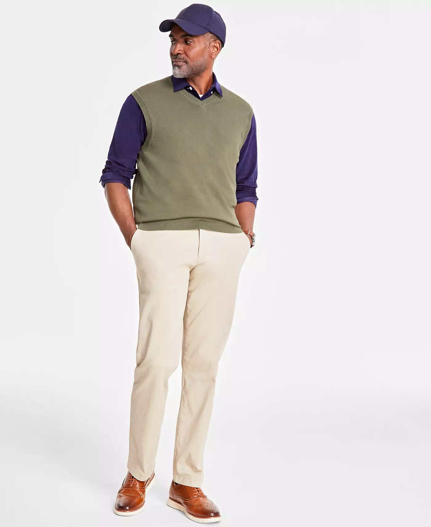 Мужской жилет-свитер с V-образным вырезом для клубной комнаты, созданный для Macy's