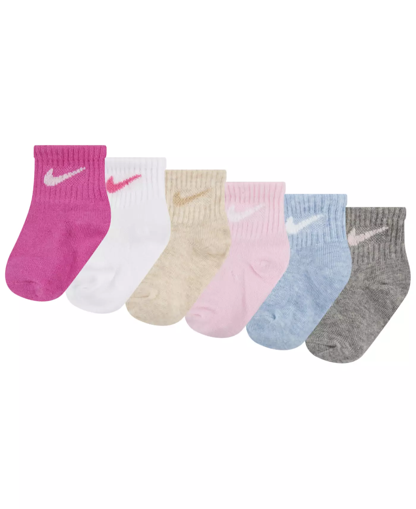 Носки Nike для мальчиков и девочек с логотипом Swoosh, упаковка из 6 шт. (стоимостью 16 долларов США)