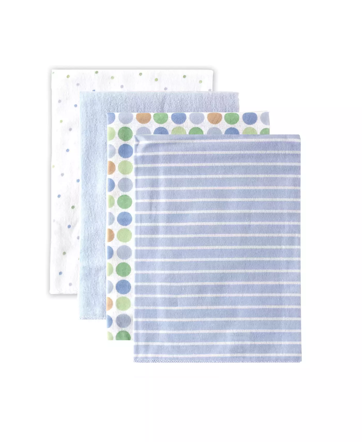 Одеяла Luvable Friends Baby Girl из хлопка и фланели для новорожденных, Girl Clouds, 7 шт. в упаковке, один размер