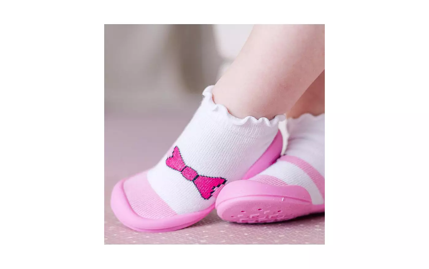 Komuello Младенческая девочка дышащие моющиеся нескользящие носки туфли Мэри Джейн Bow