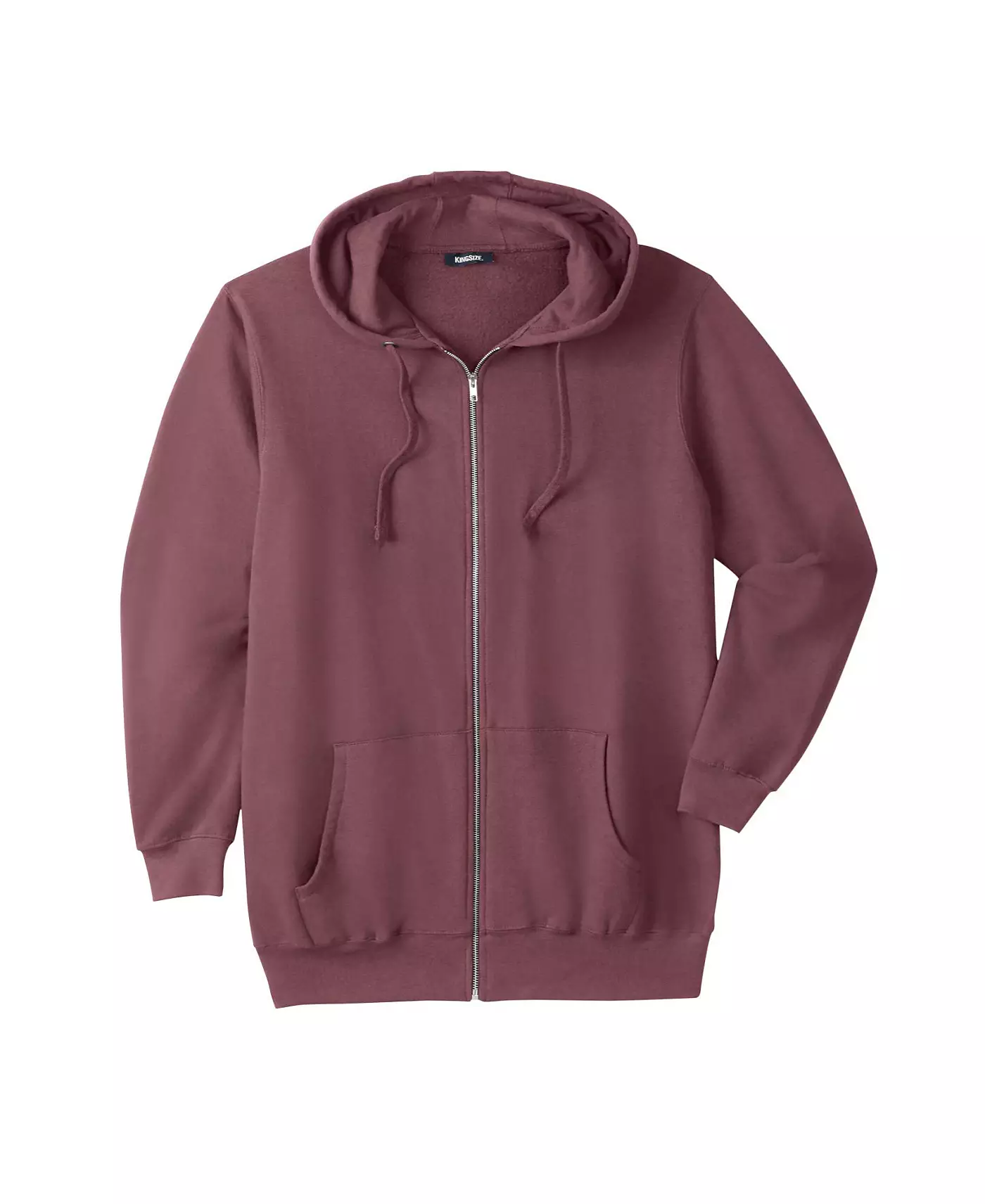 Толстовка с капюшоном KingSize Big & Tall из флиса с застежкой-молнией спереди