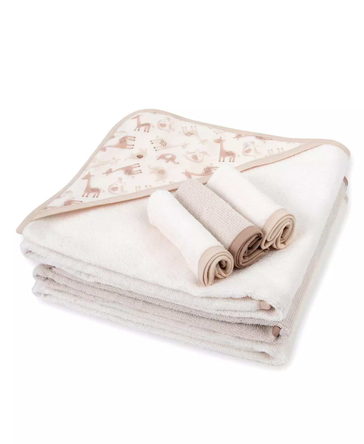 Полотенце с капюшоном и мочалка для мальчиков Jessica Simpson Baby, комплект из 6 предметов