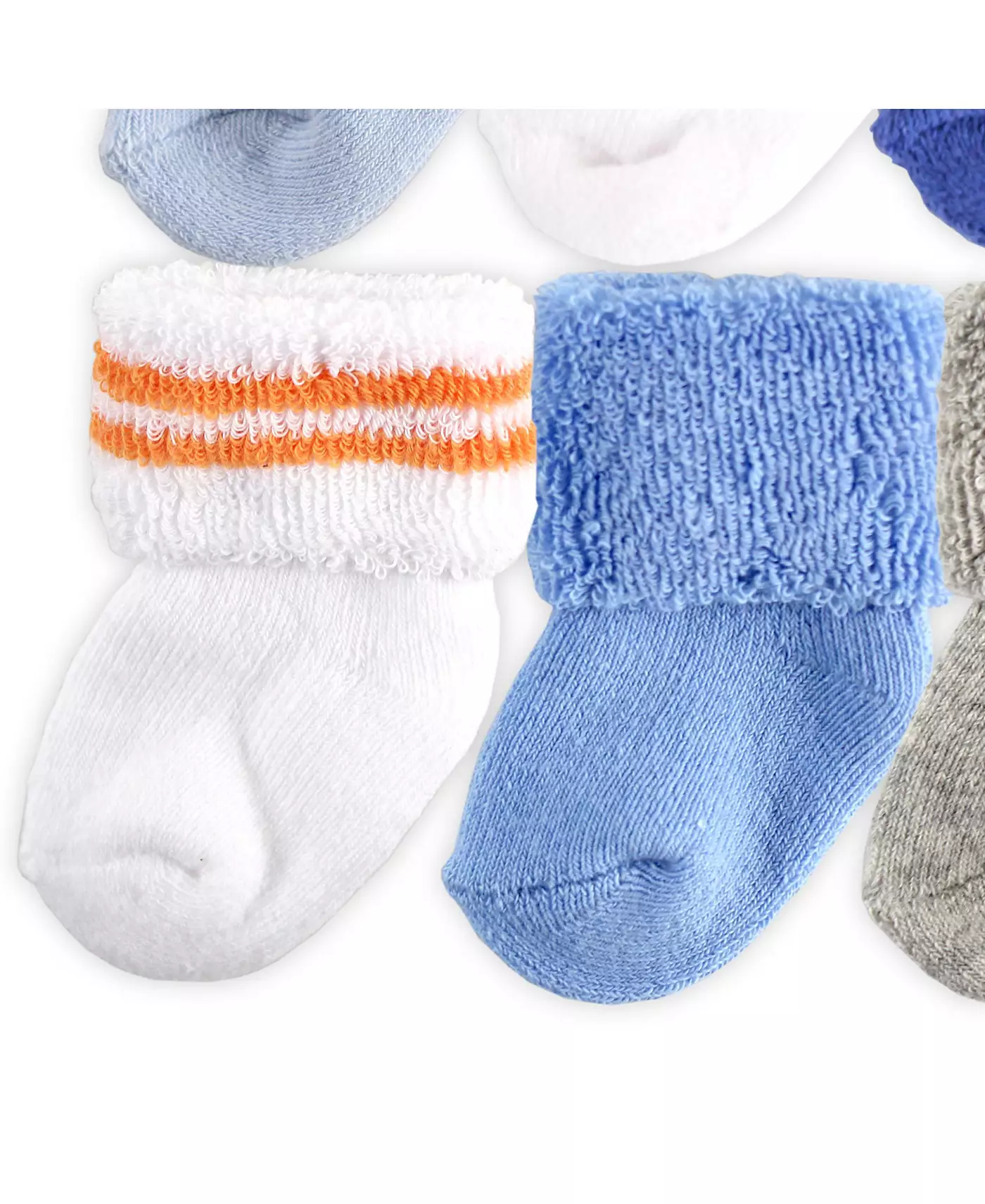 Носки Luvable Friends Baby Boys Grow with Me из хлопка и махровых тканей