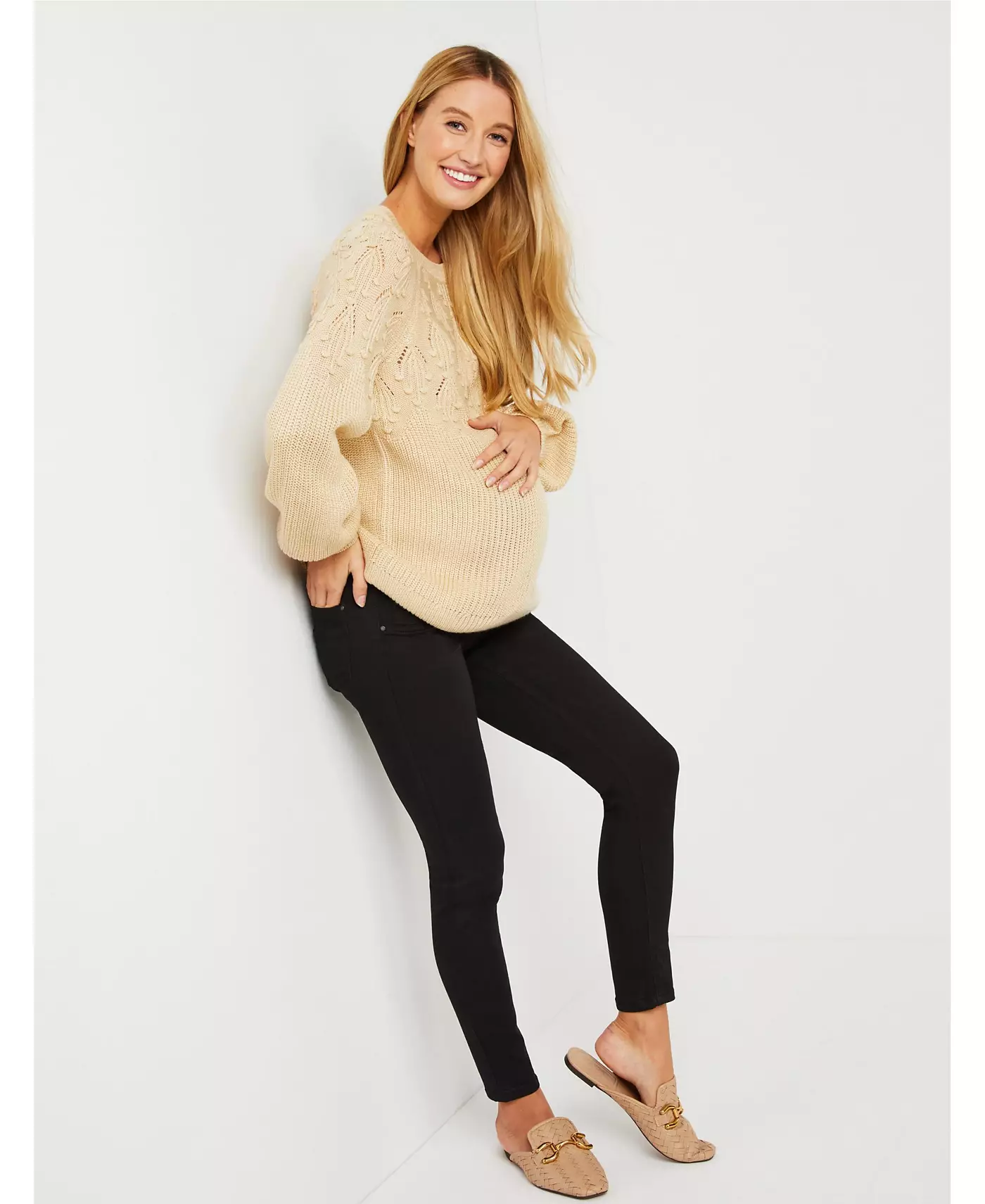 Женские джеггинсы для беременных Motherhood Maternity Indigo Blue Secret Fit Over the Belly Stretch Ankle Maternity Jeggings - Motherhood Maternity