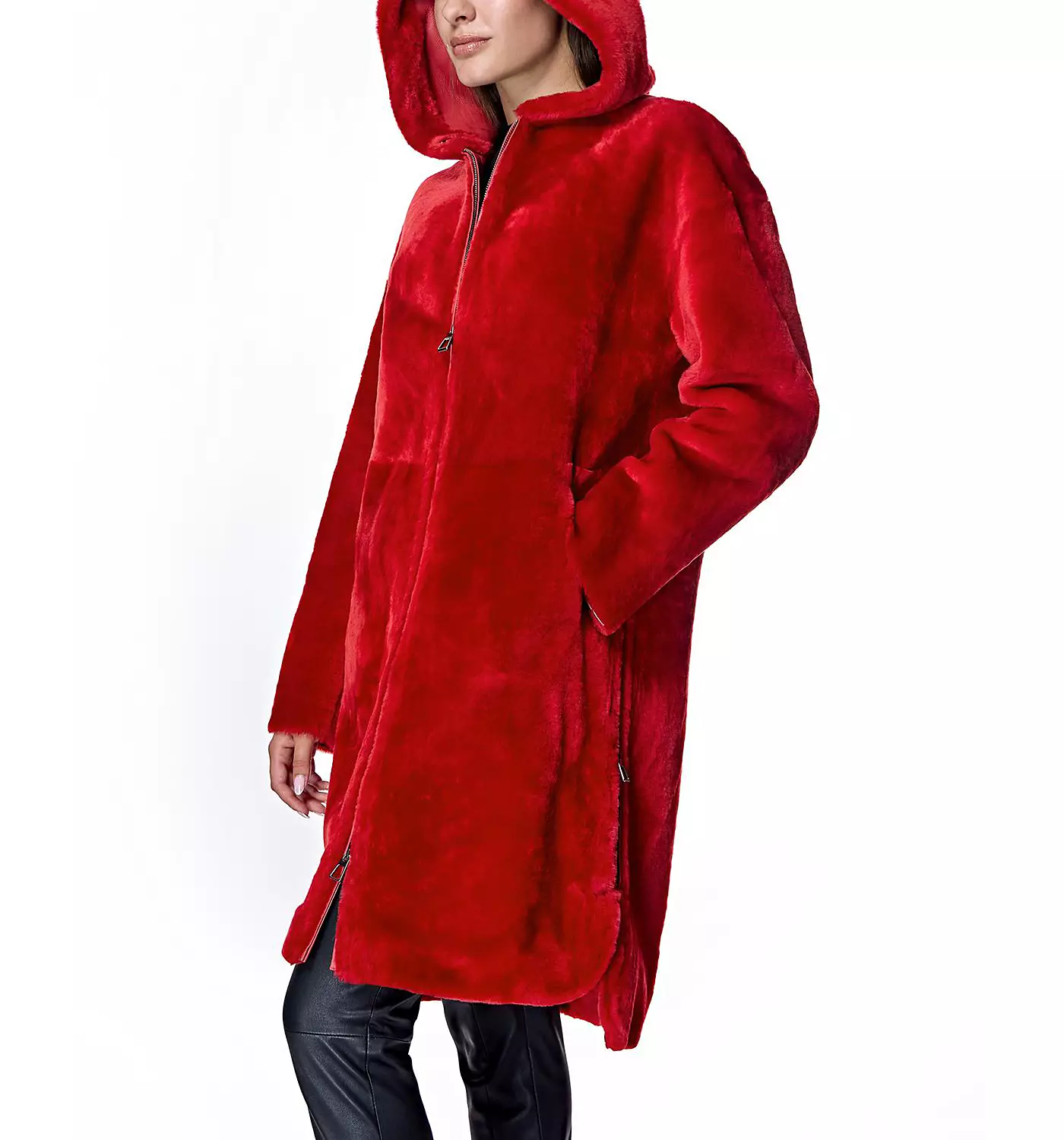 Женская парка из овчины Julia & Stella By Maximilian