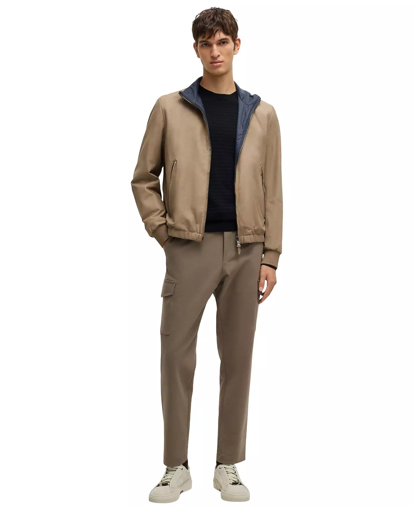 Мужской шелковый свитер Hugo Boss Regular-Fit Knit Structure