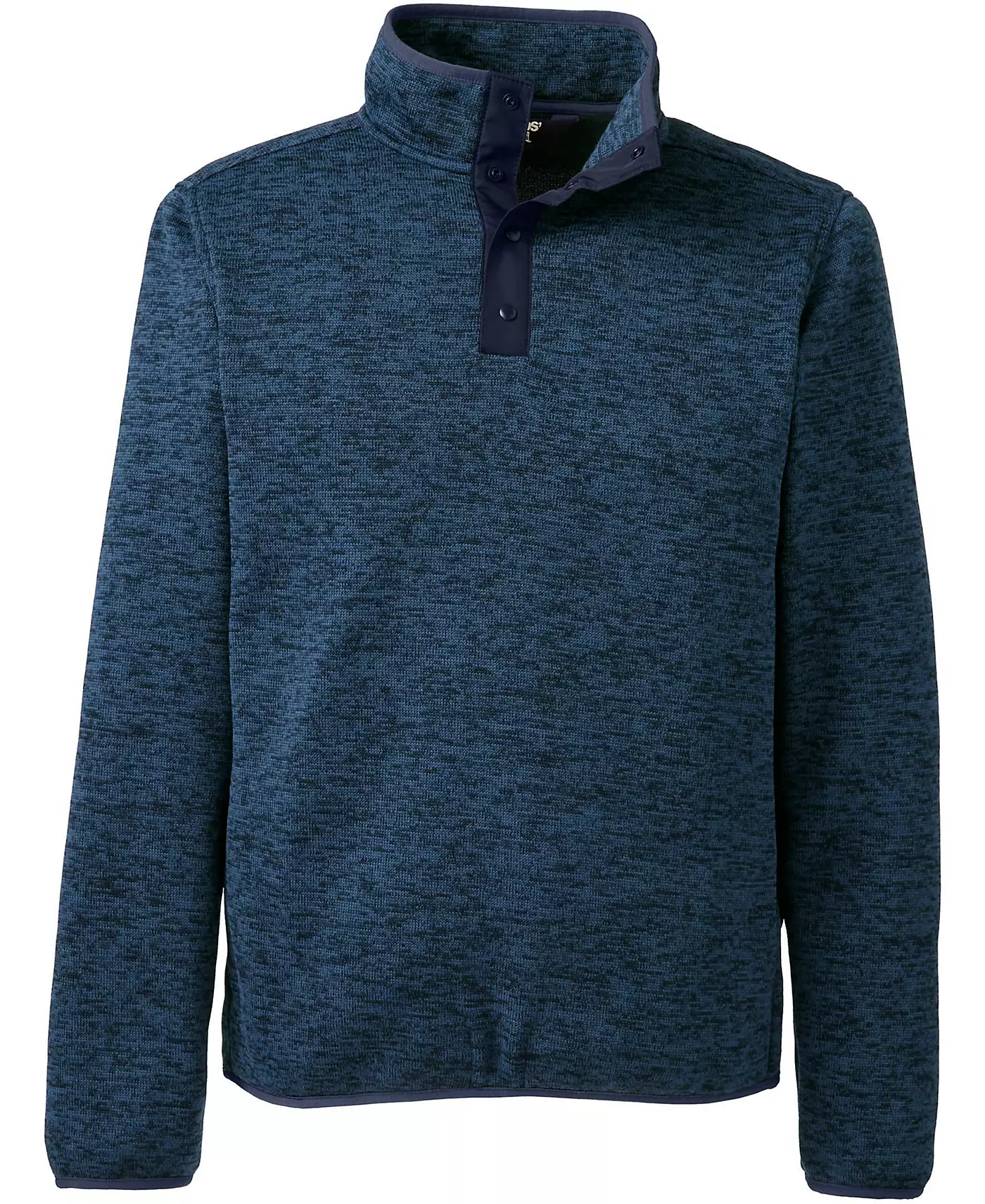 Мужской свитер Lands' End Unisex, флисовый пуловер с застежкой-молнией