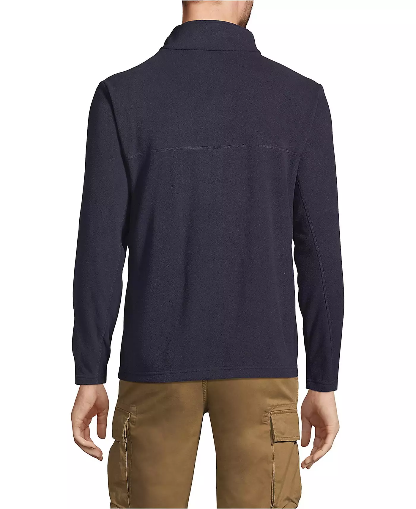 Мужской флисовый свитер Lands' End Thermacheck 100 с застежкой-молнией на четверть оборота