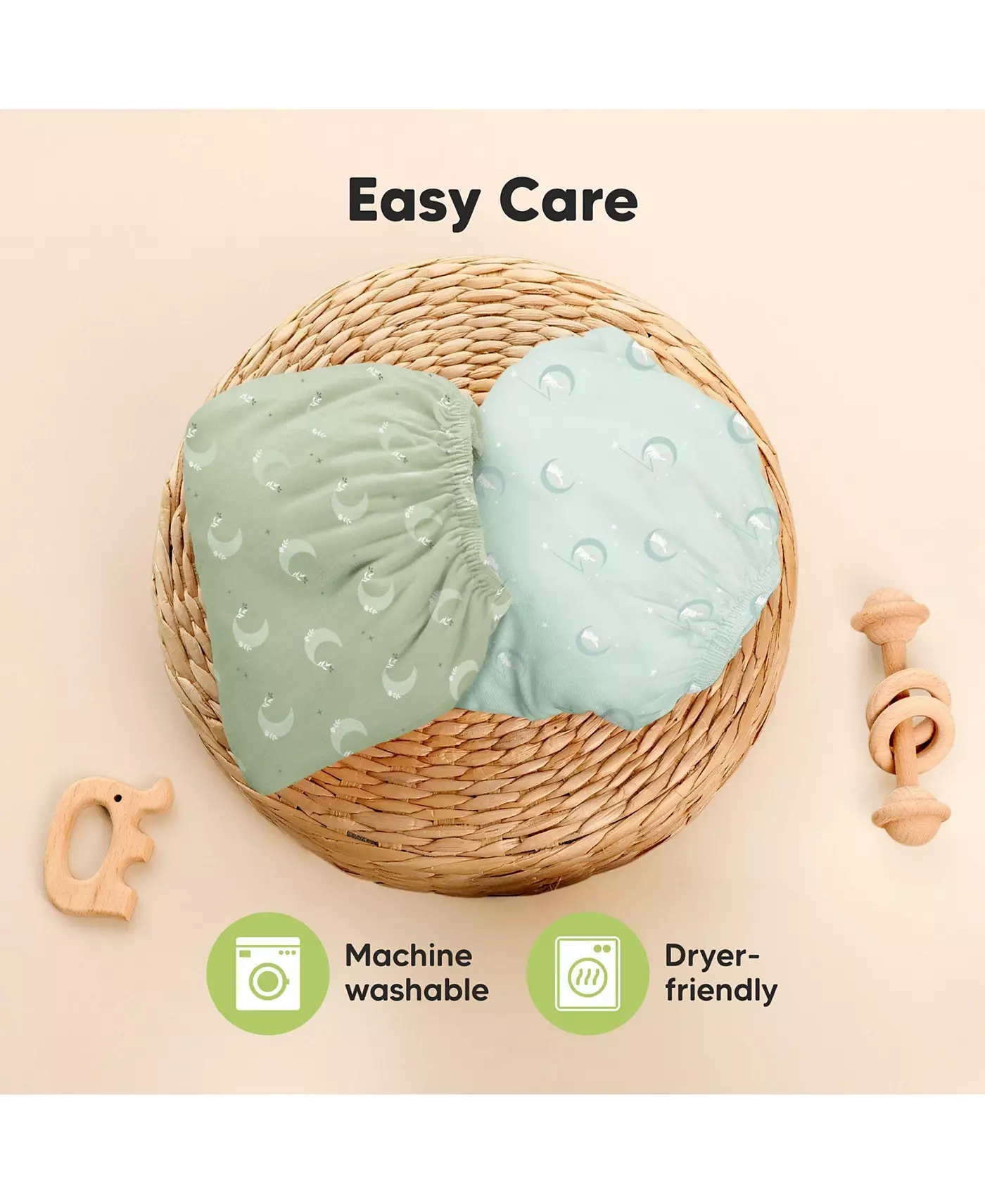 KeaBabies 2-упаковка простыней для кроватки Mini, простыни Pack and Play на резинке, простыни Pack N Play, органический чехол для простыни на резинке