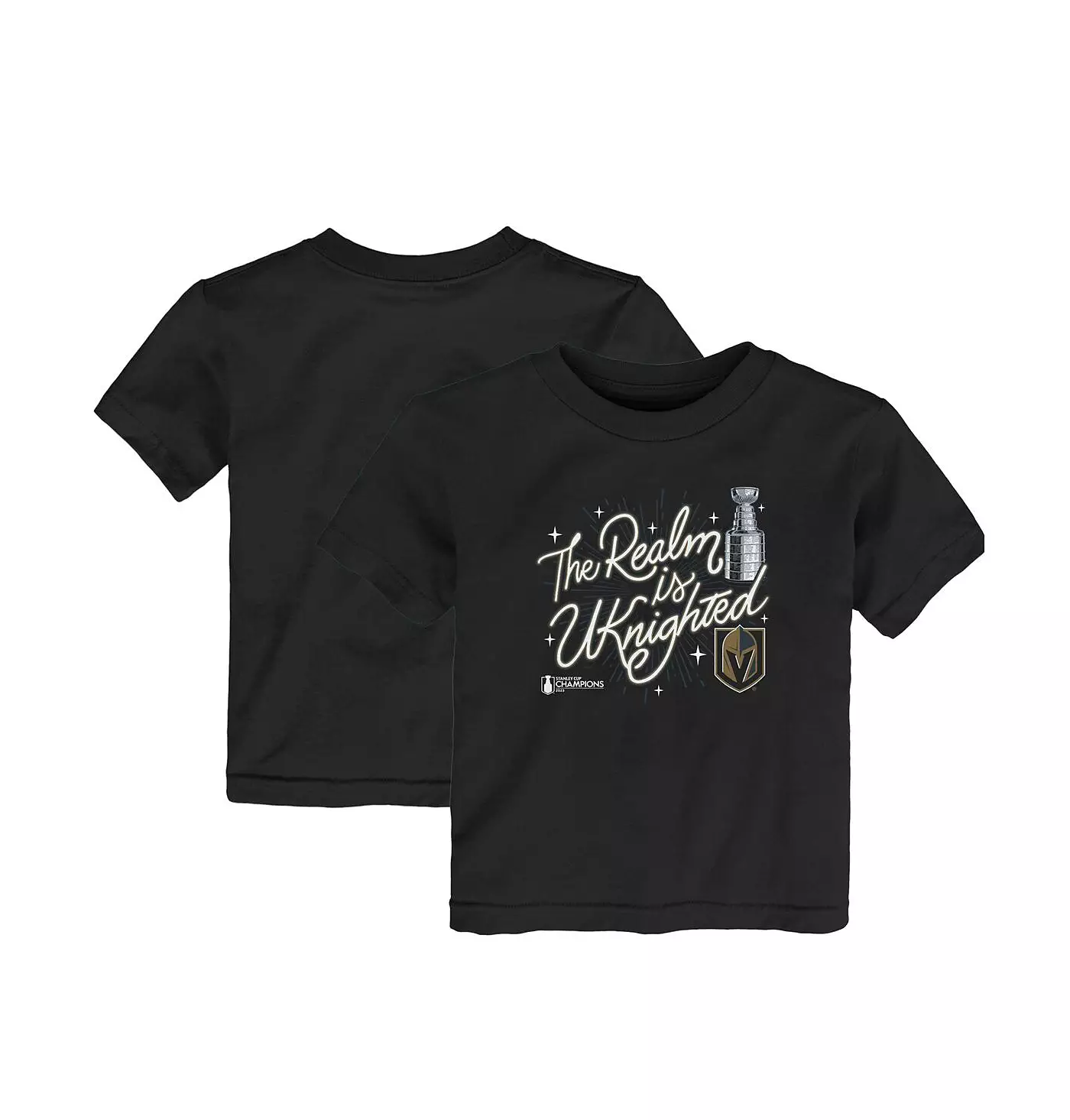 Футболка Fanatics Baby Boys and Girls Black Vegas Golden Knights 2023 Stanley Cup Champions Celebration