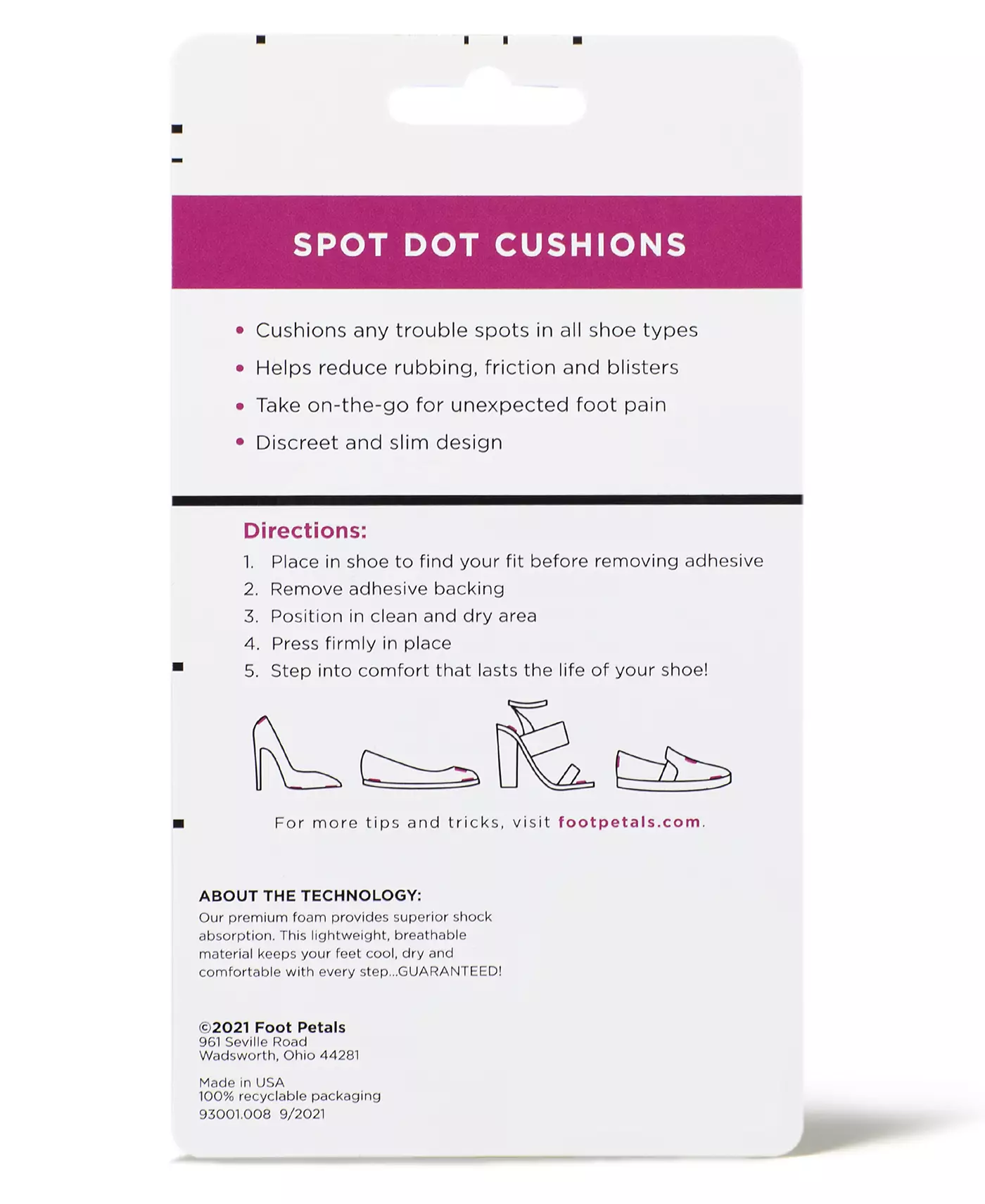 Подушки Foot Petals Spot Dot