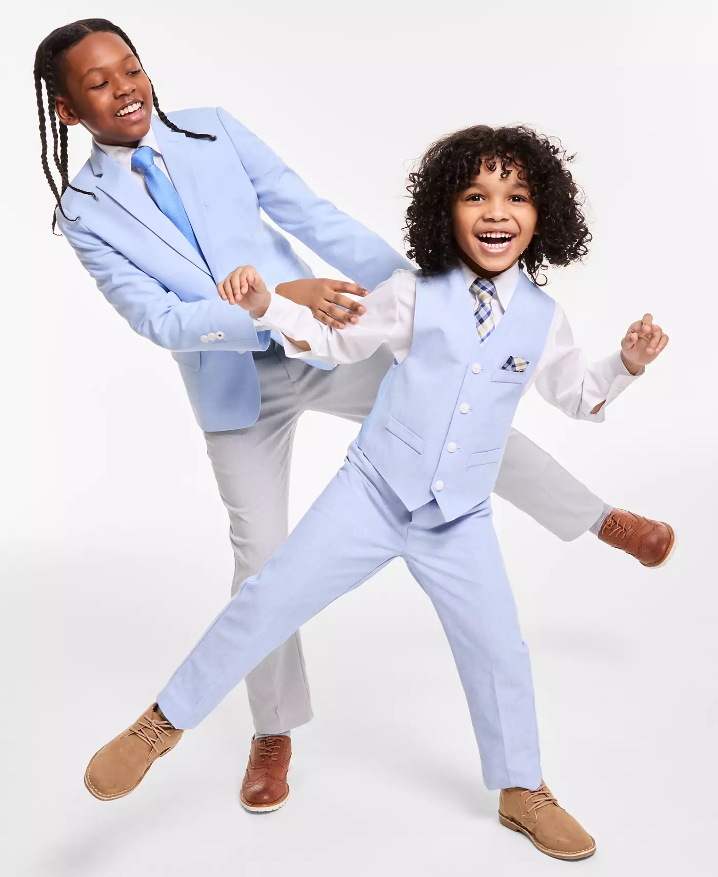 Комплект из 4 предметов для малышей и маленьких мальчиков Nautica, спортивное пальто Tommy Hilfiger Big Boys Stretch, предварительно завязанный галстук, рубашка с принтом и брюки-стрейч