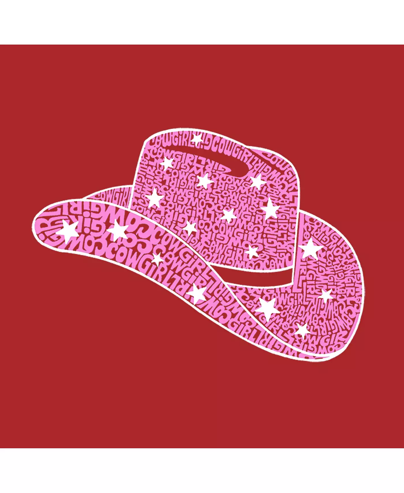 Шляпа ковбойши в стиле поп-арт в стиле Лос-Анджелеса - большая сумка-тоут с надписью Word Art