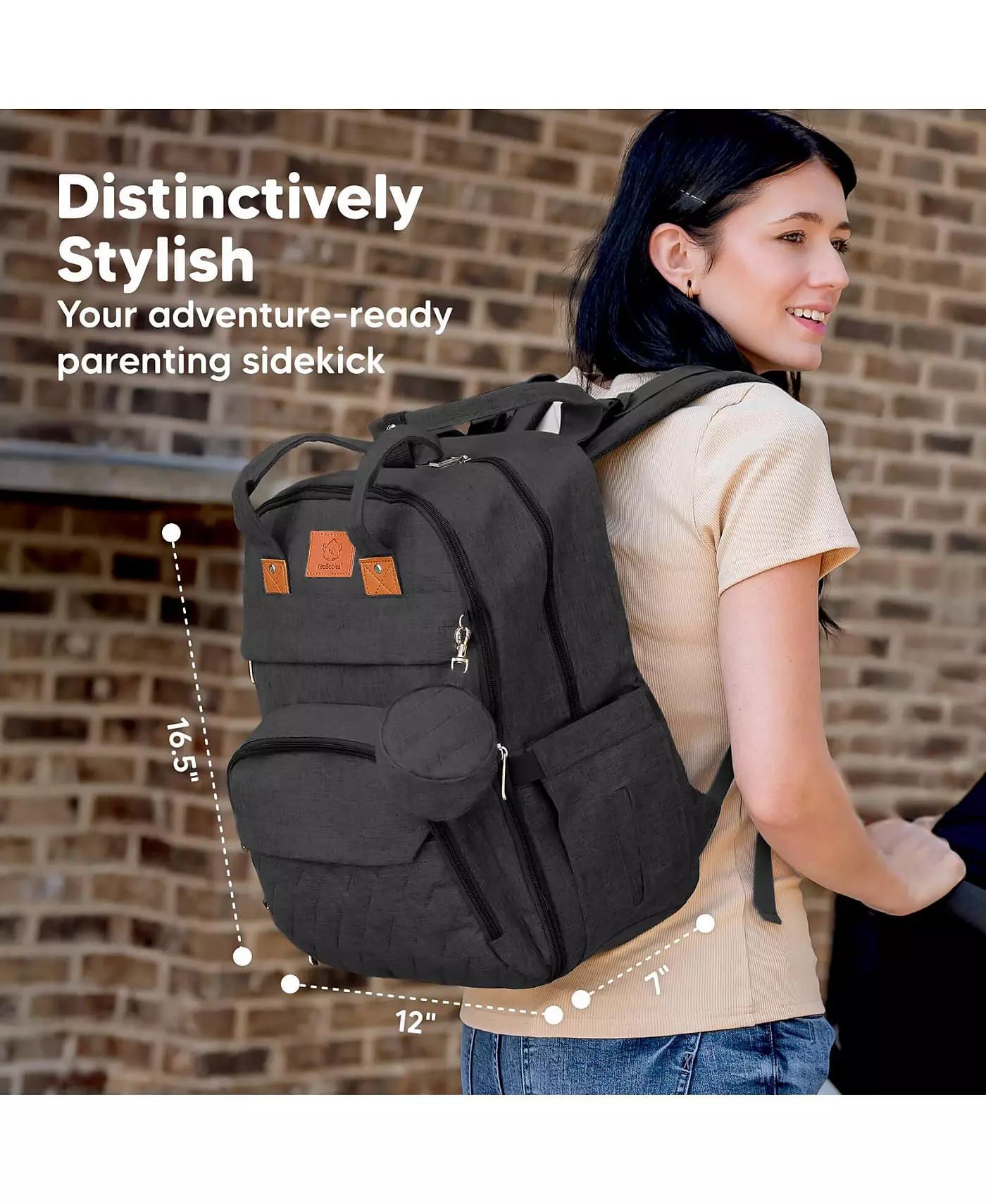 Сумка для подгузников KeaBabies Rove с пеленальным столиком, водонепроницаемая детская сумка, дорожный подгузник