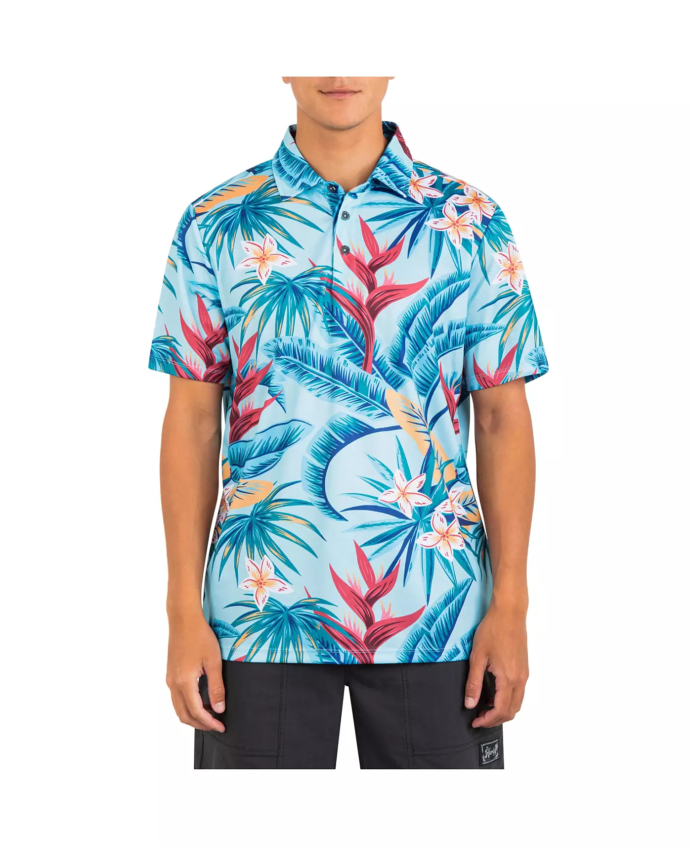 Мужская рубашка-поло с коротким рукавом Hurley H2O-Dri Ace Fiesta Mesh