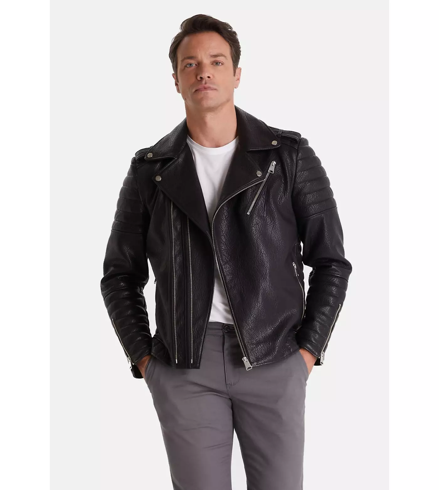 Мужская куртка Furniq UK Biker, черная