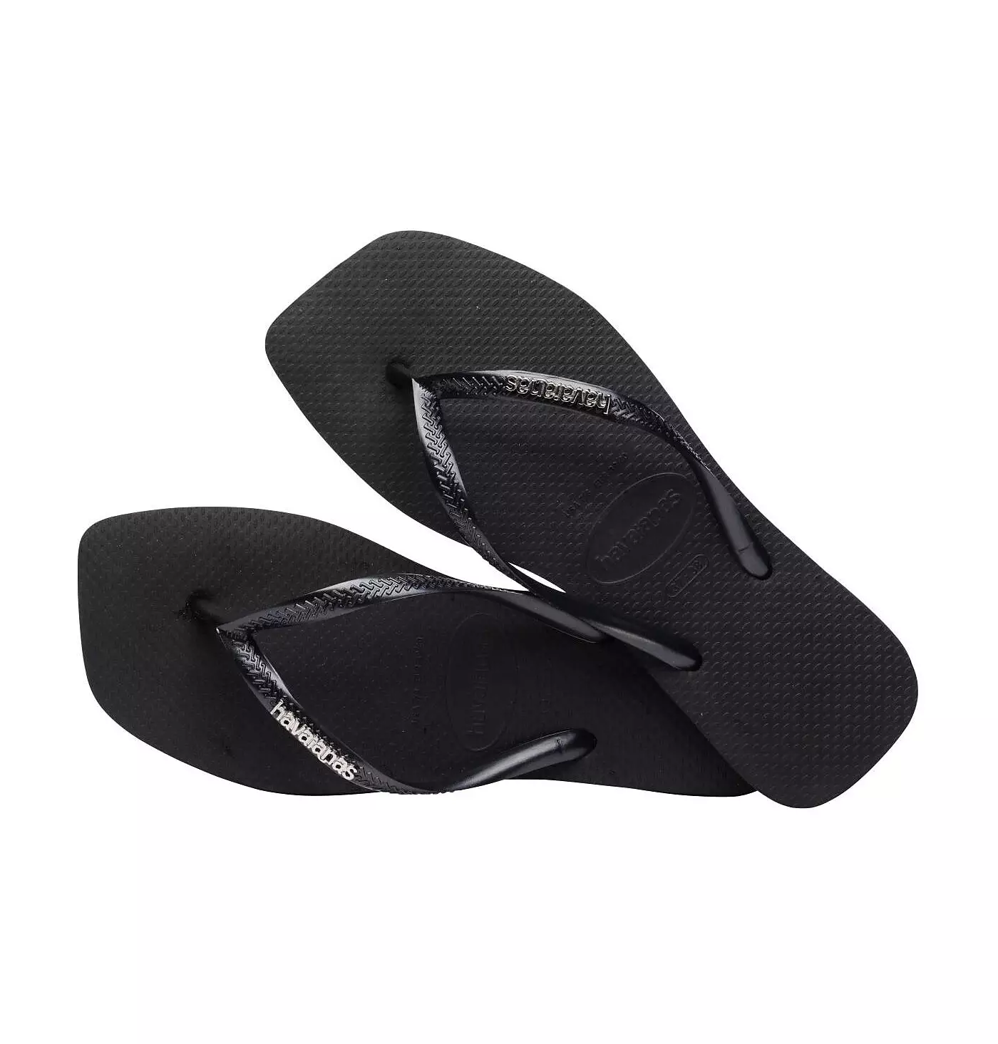 Женские узкие сандалии Havaianas с квадратным логотипом и металлическим эффектом