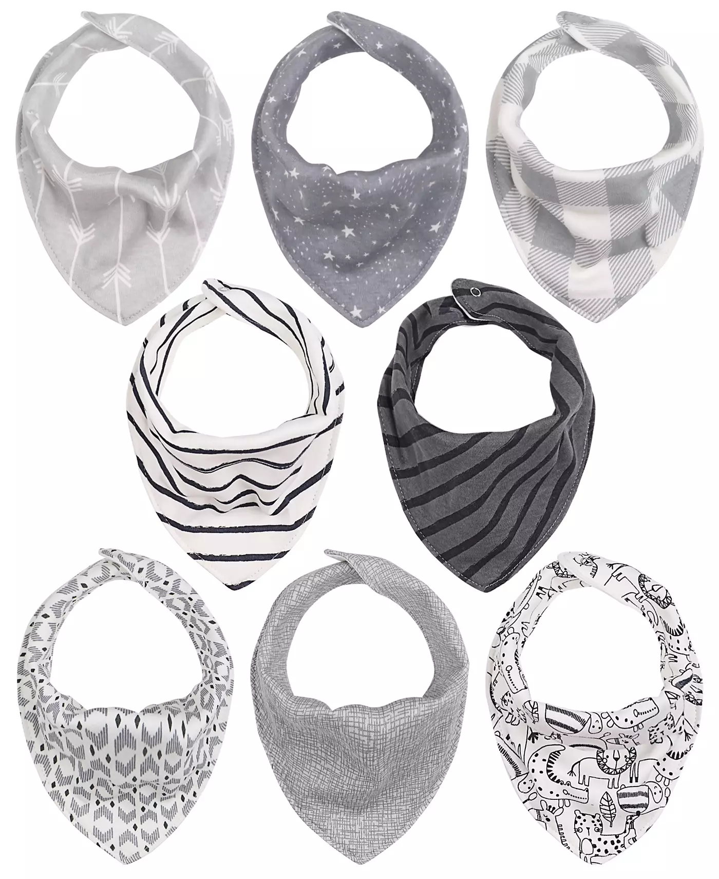 Нагрудники-банданы Peanutshell Cotton Drool для малышей, 8 шт., унисекс