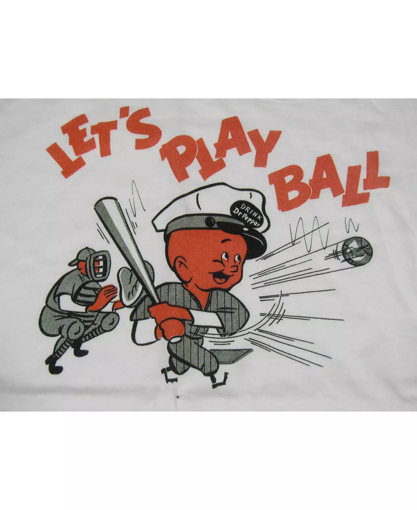 Мужская футболка Dr. Pepper Dr Pepper Let's Play Ball Vintage Ad White - Large