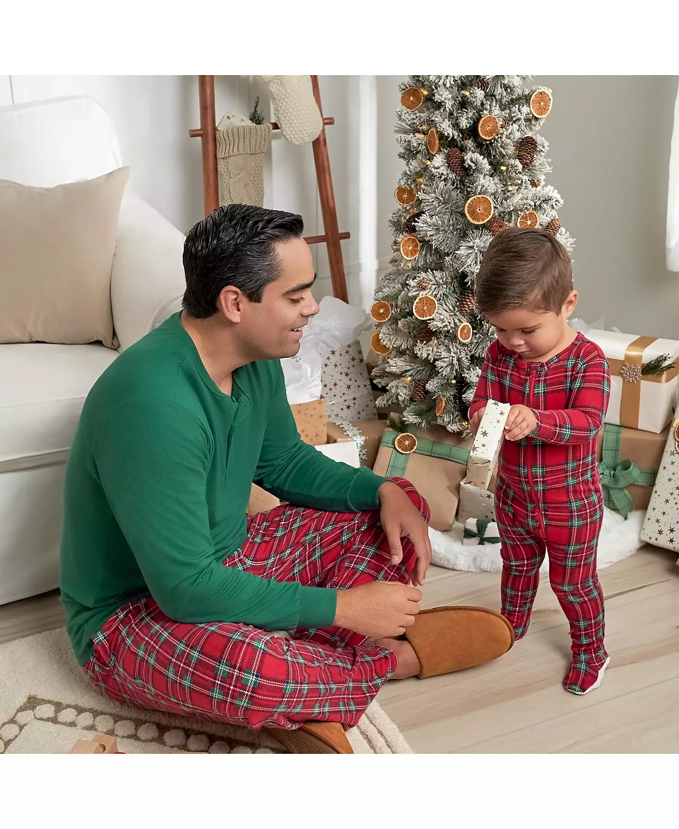 Gerber для мальчиков, праздничная семейная пижама, нейтральная цельная пижама