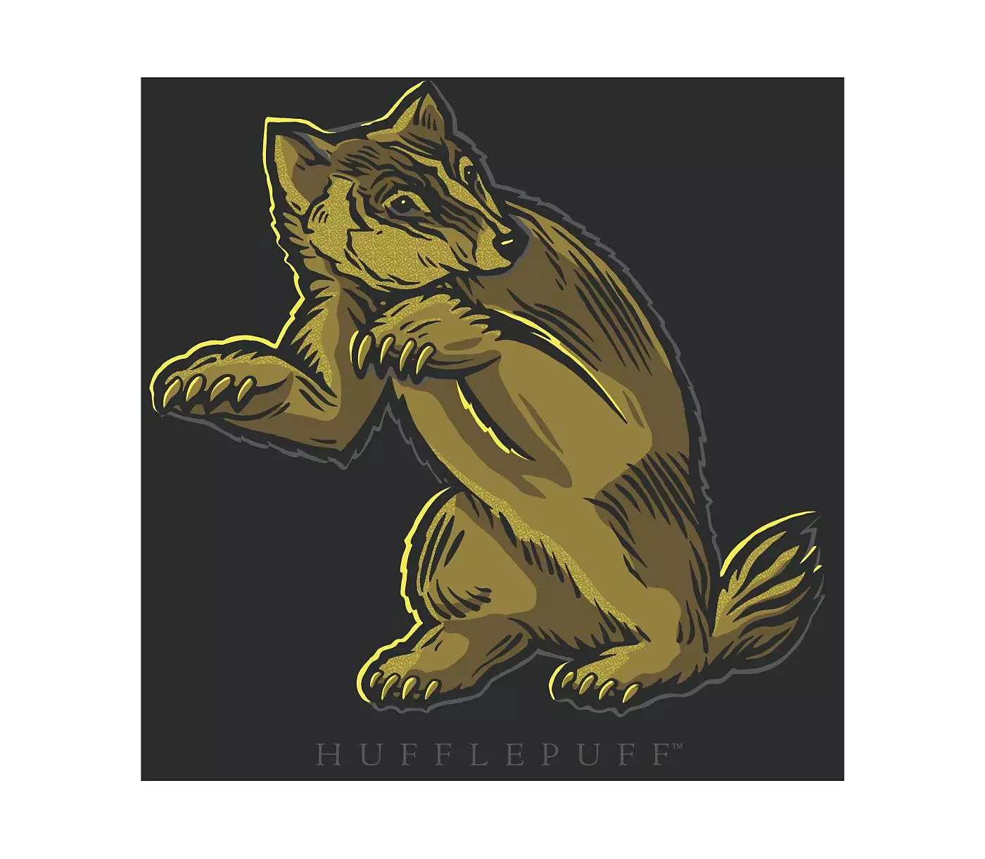 Мужская куртка Harry Potter Hufflepuff Puff HD Ink Black