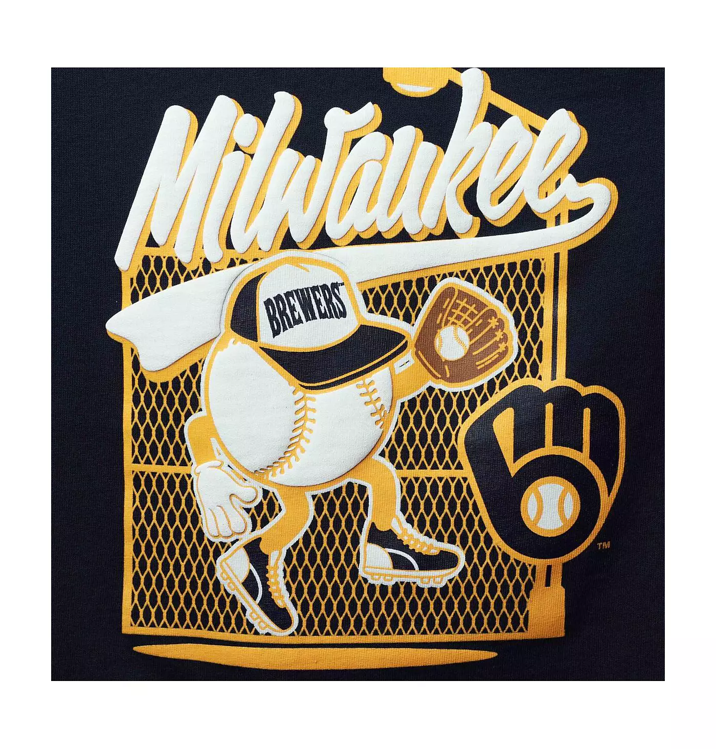 Футболка Outerstuff для малышей, мальчиков и девочек, Navy Milwaukee Brewers On the Fence