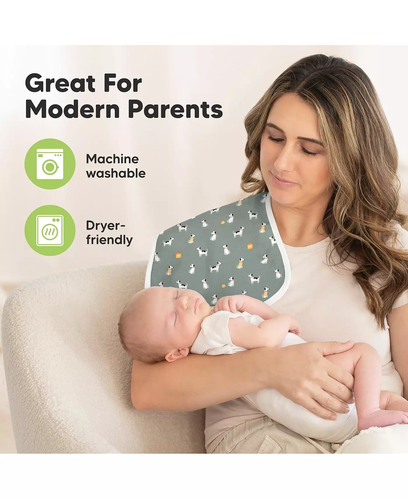 KeaBabies 5pk Urban Baby Burp Cloths, органические салфетки для срыгивания для младенцев, салфетки для срыгивания для девочек и мальчиков