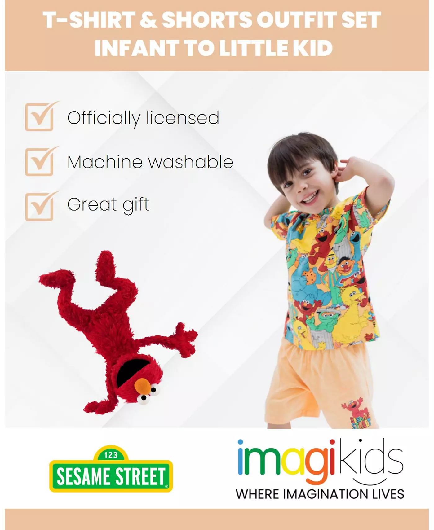 Футболка и шорты с принтом Оскара Ворчуна Элмо Берта и Эрни из «Улицы Сезам»