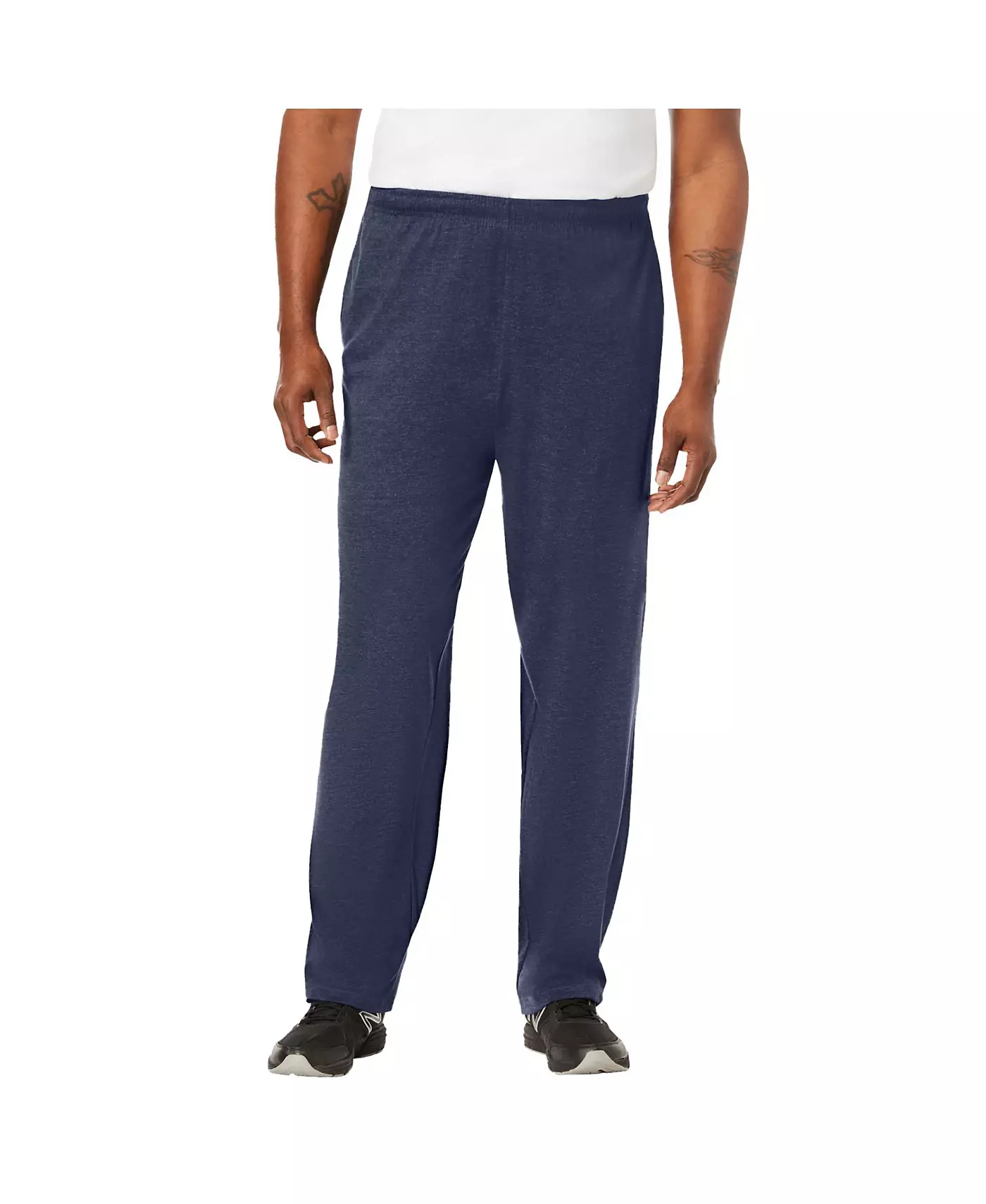 Легкие спортивные штаны KingSize Big & Tall из джерси с открытым низом