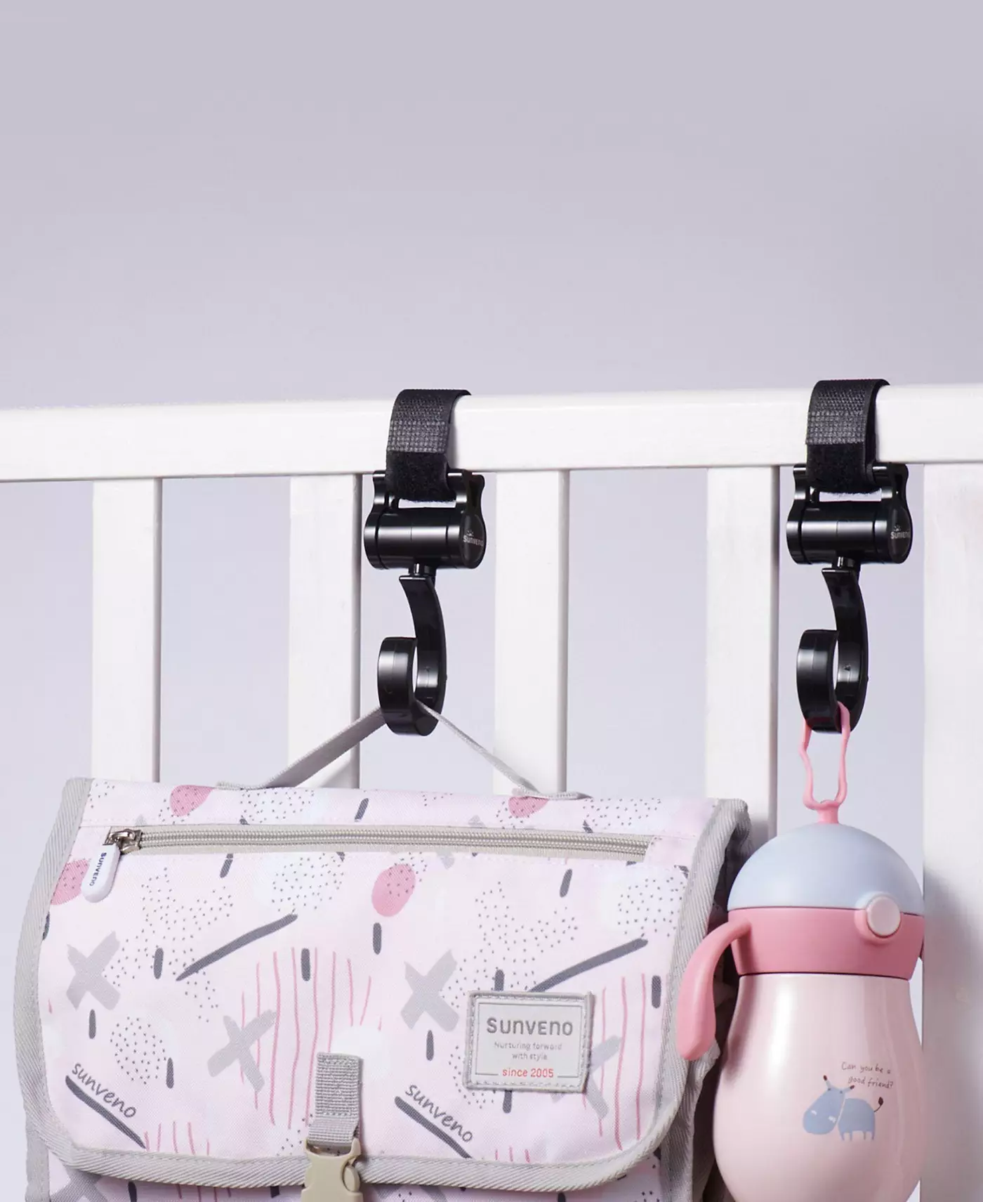Крючки для детских колясок Sunveno с липучками, набор из 2 шт.