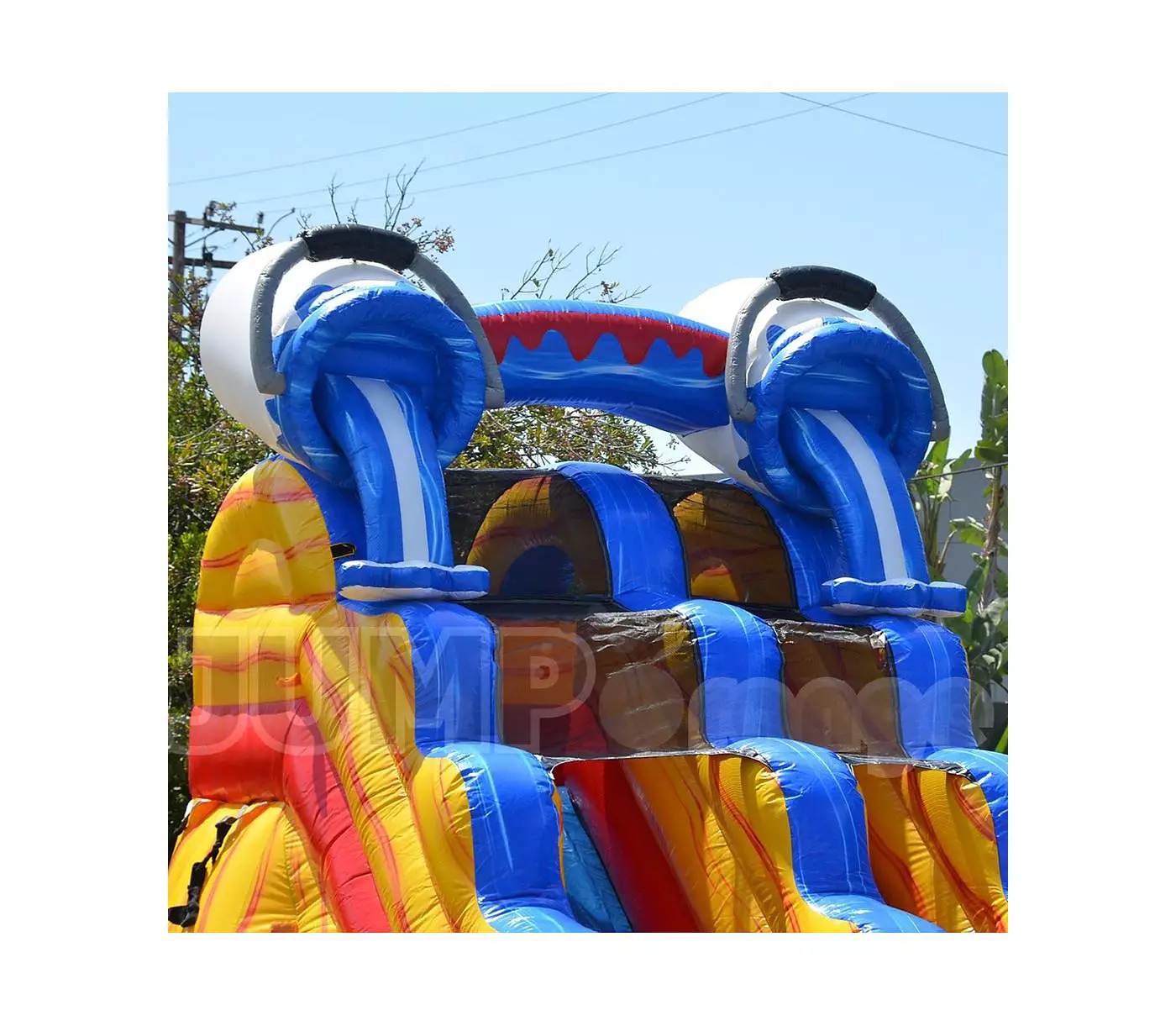 Jumporange Splash Коммерческий надувной водный аттракцион с бассейном-лягушатником для детей и взрослых (с нагнетателем воздуха), для использования на открытом воздухе и в помещении, для влажного и сухого использования, для игр детей