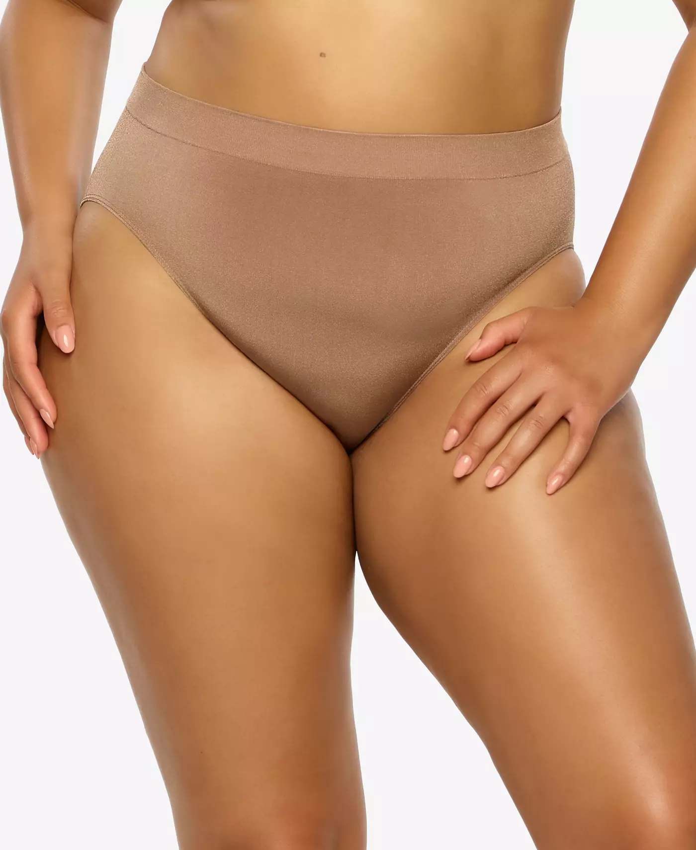 Paramour Plus Size Body Smooth Seamless High Leg Short Panty