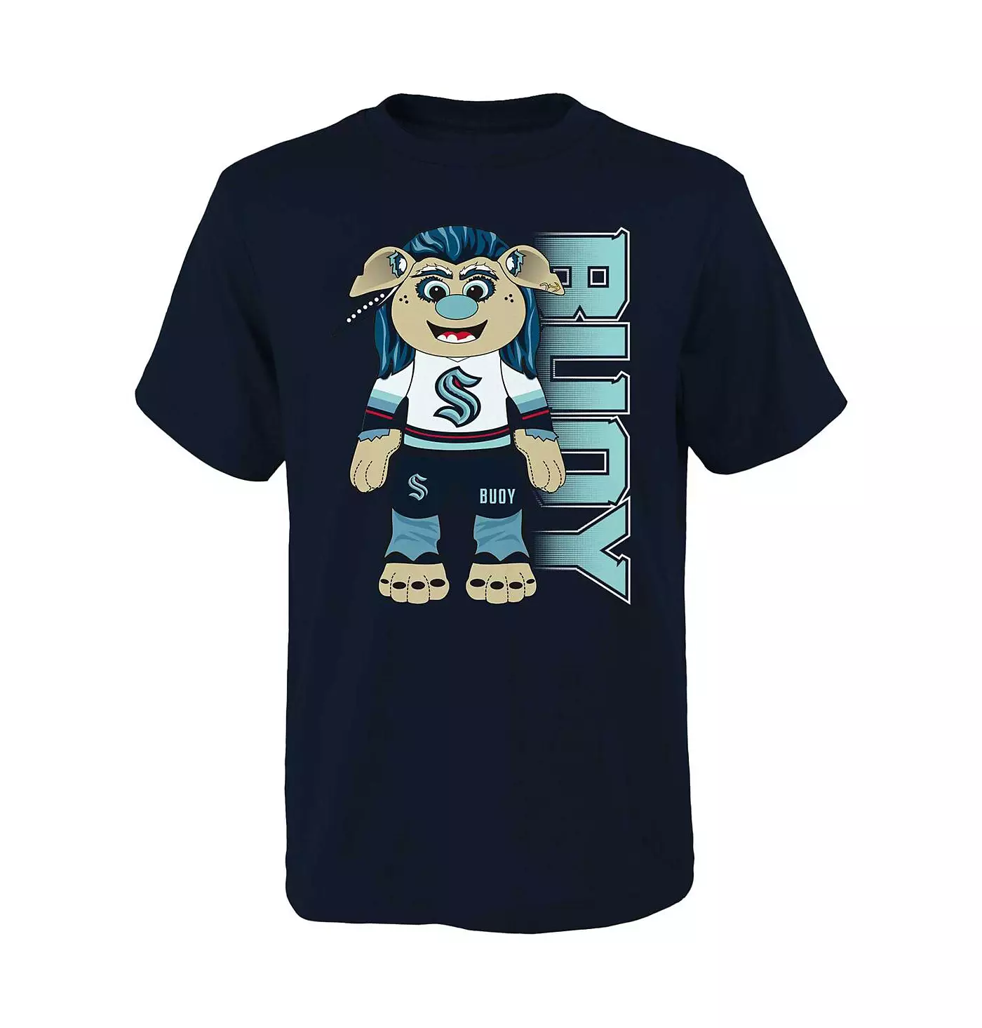 Футболка с изображением талисмана Кракена из Сиэтла от Outerstuff Big Boys and Girls Deep Sea Blue