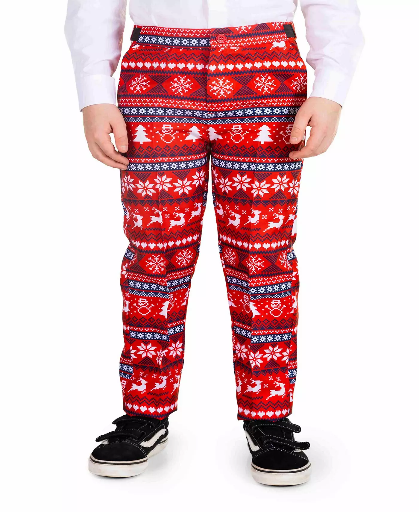 Suitmeister Little and Big Boys Christmas Nordic Pixel Red, комплект из 3 предметов