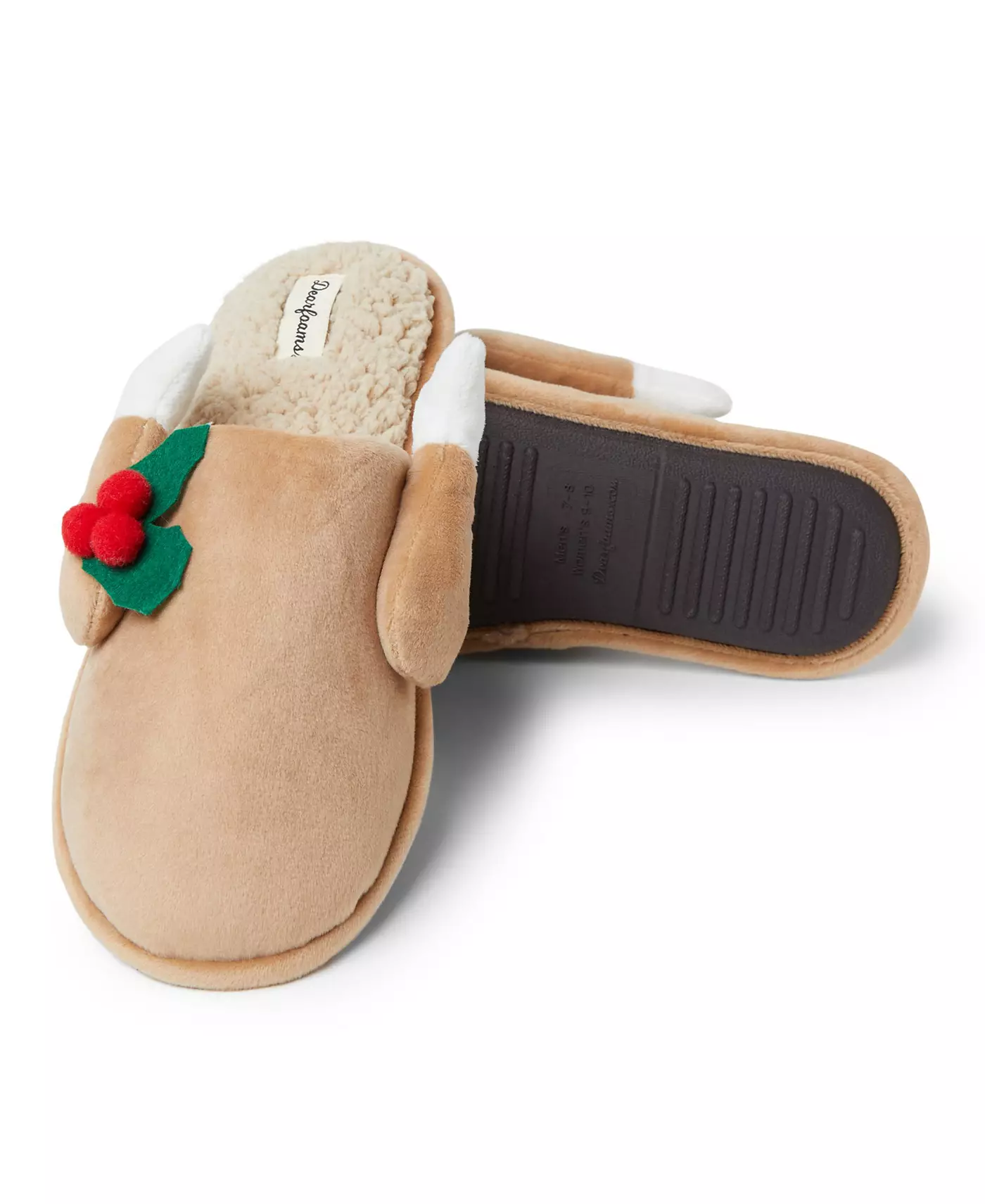 Мужские тапочки Dearfoams Carson Holiday Thanksgiving Turkey Scuff